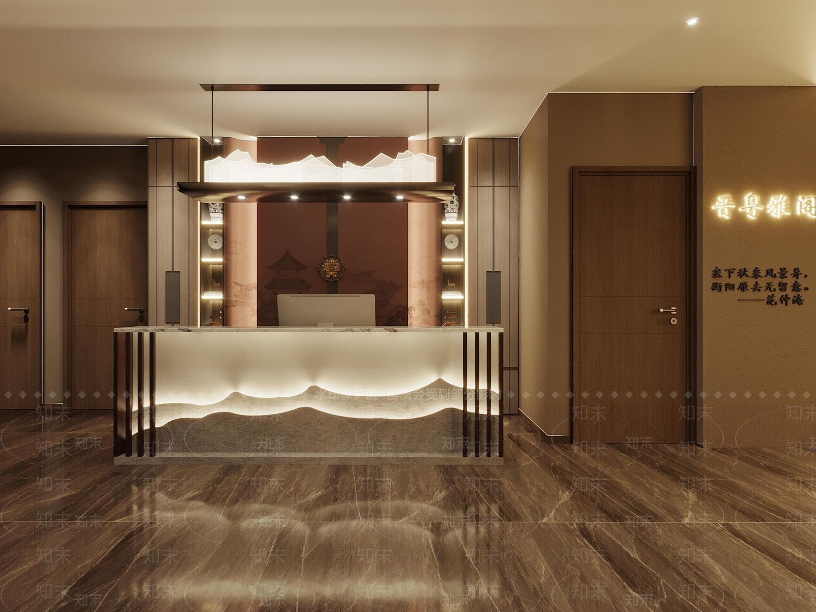 新中式茶叶店3D模型下载【ID:1140612384】