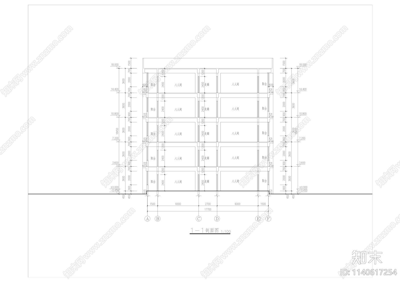 学生公寓宿舍建筑施工图下载【ID:1140617254】