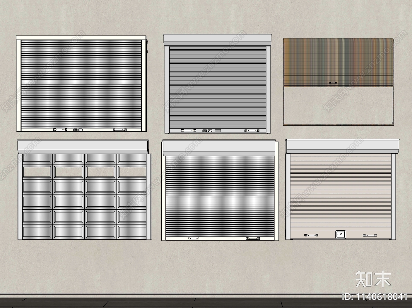 现代卷帘门SU模型下载【ID:1140618041】
