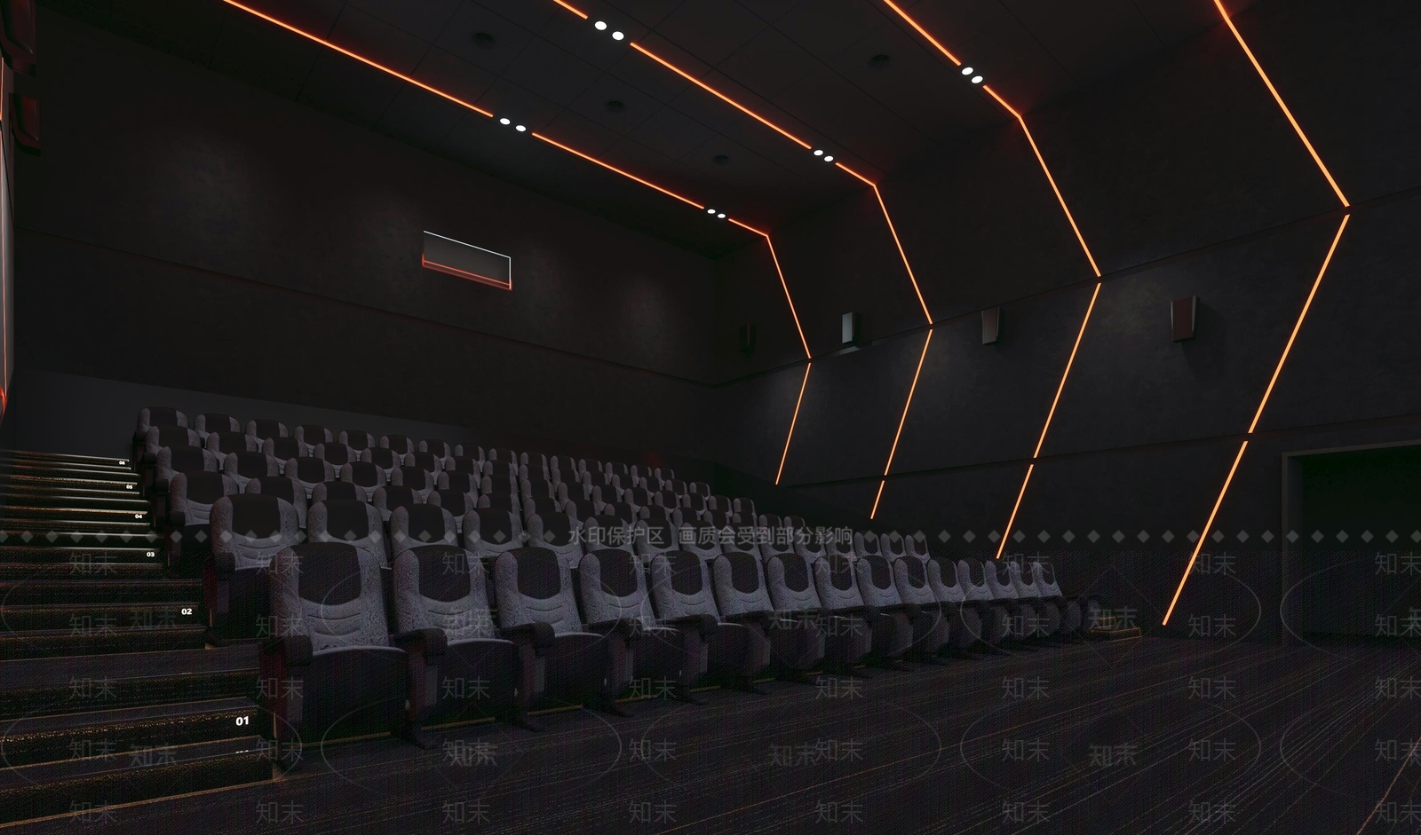 现代电影院影厅3D模型下载【ID:1140622021】