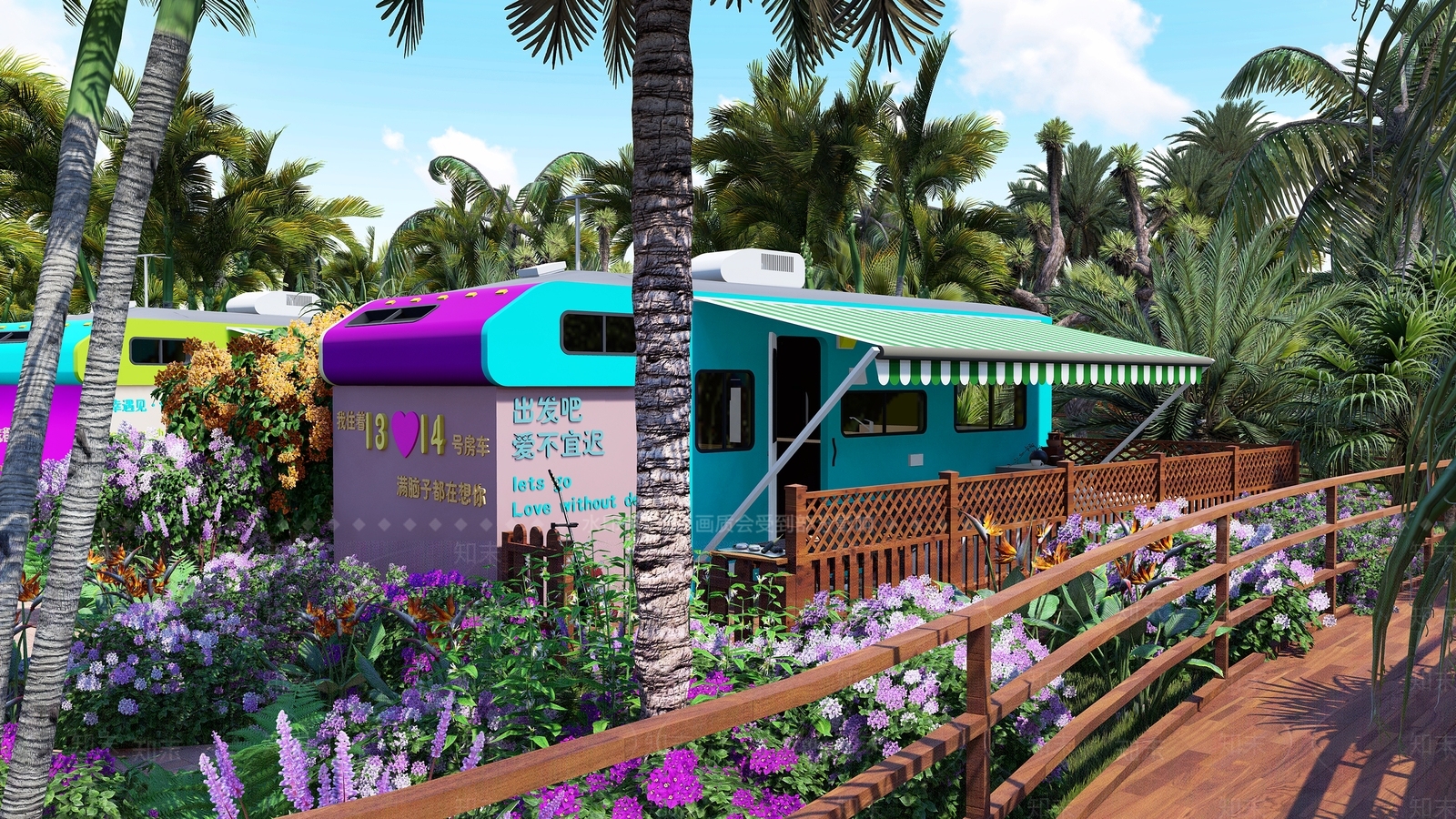 现代露营房车基地景观公园SU模型下载【ID:1140621872】