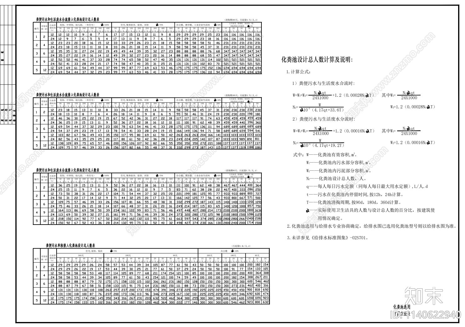 化粪池cad施工图下载【ID:1140622940】