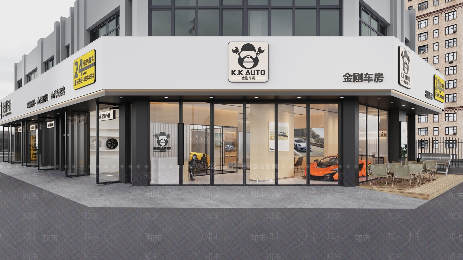 现代汽车美容店3D模型下载【ID:1140626460】