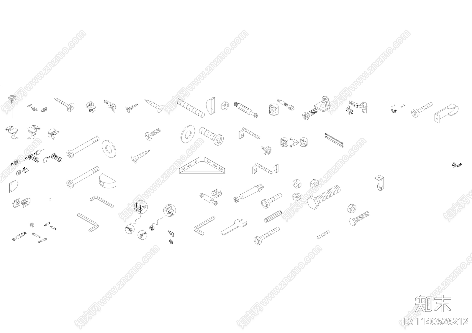 三维五金cad施工图下载【ID:1140626212】