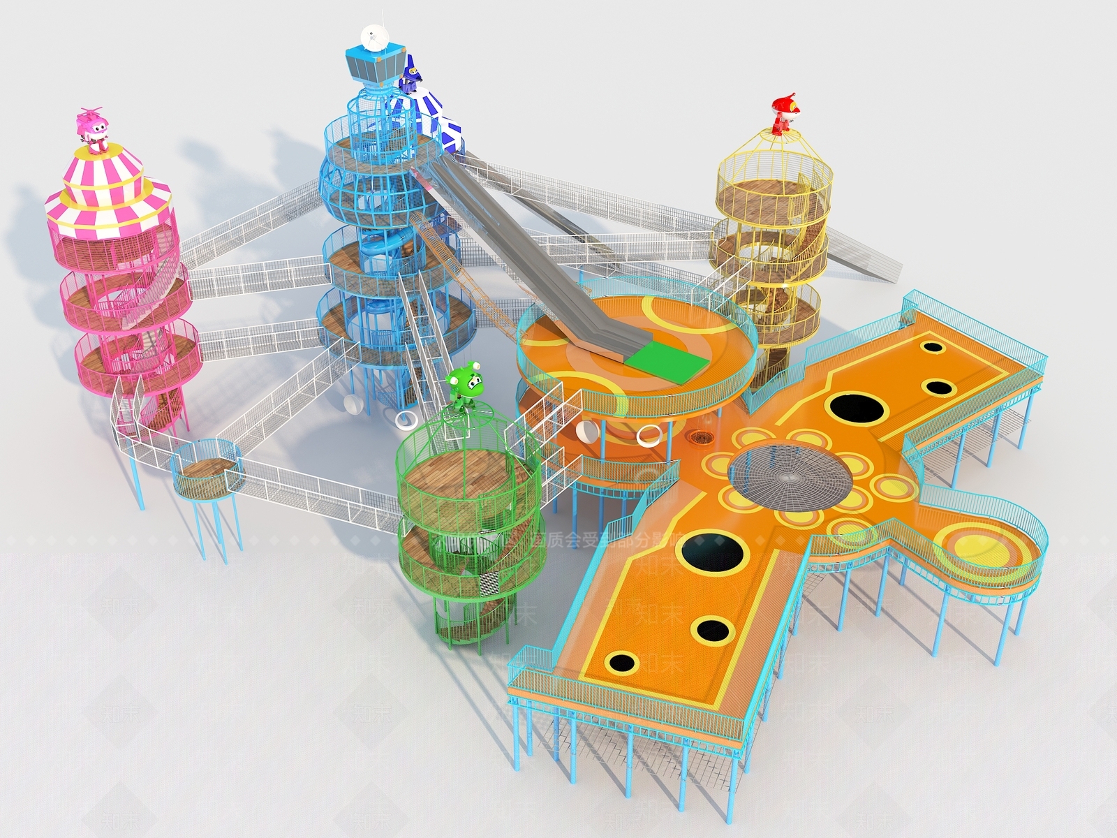 无动力游乐设备3D模型下载【ID:1140628833】