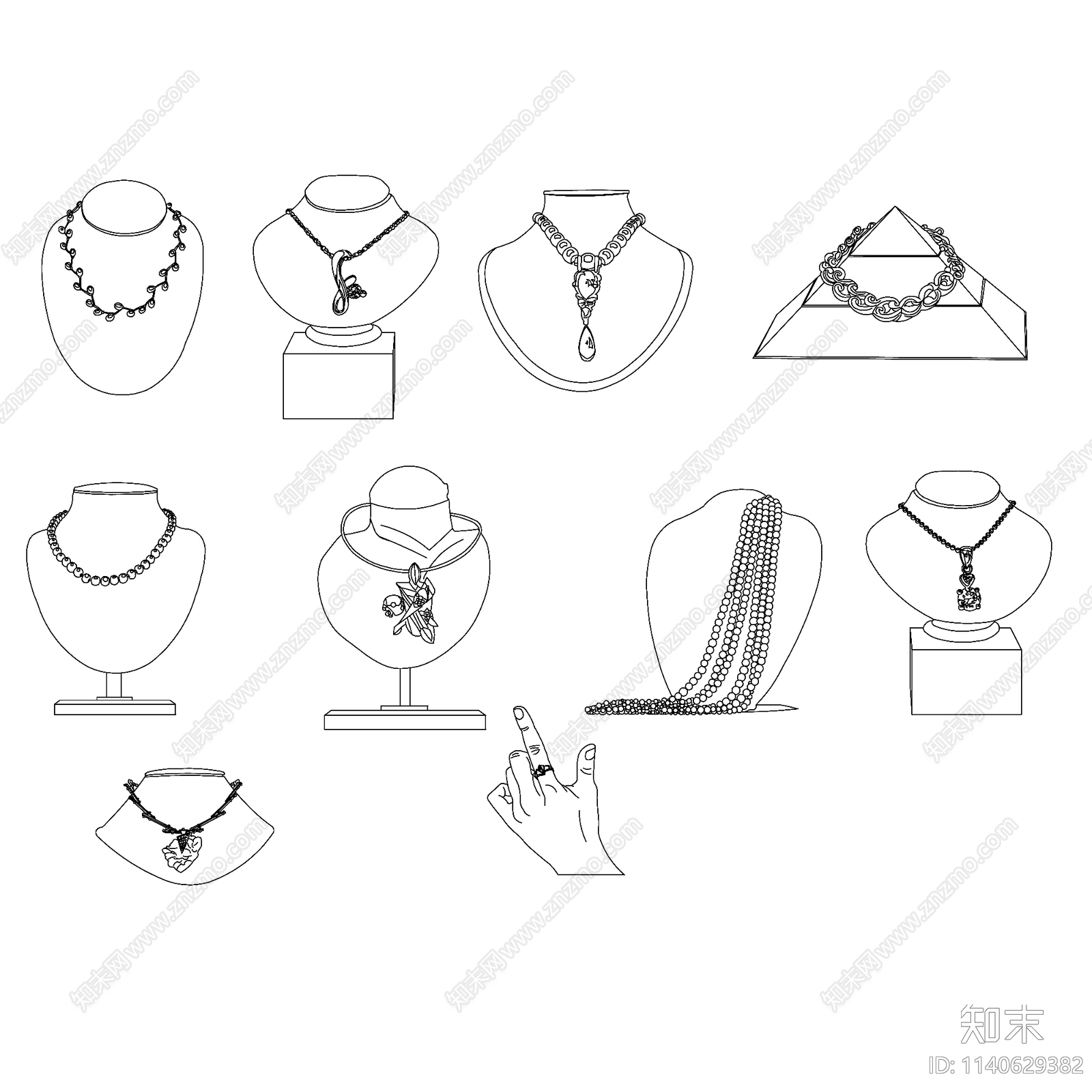 箱包服饰鞋帽首饰化妆品cad施工图下载【ID:1140629382】