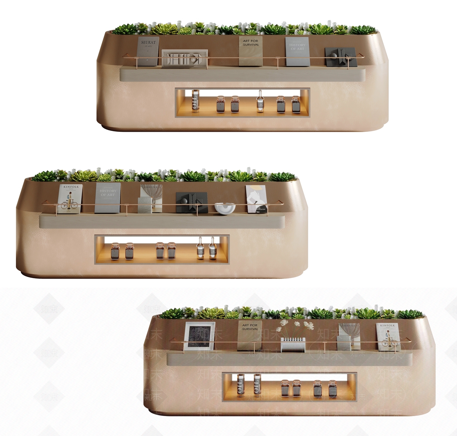 现代装饰隔断柜子3D模型下载【ID:1140630299】