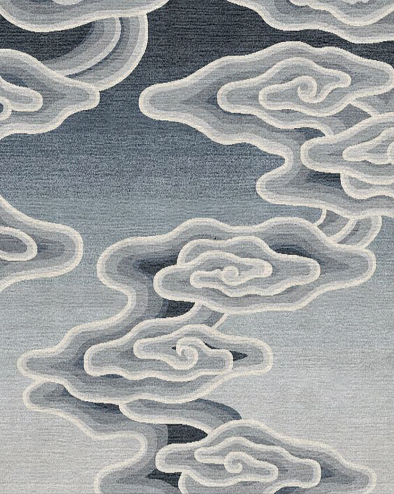 中式水墨晕染地毯贴图下载【ID:1140631315】