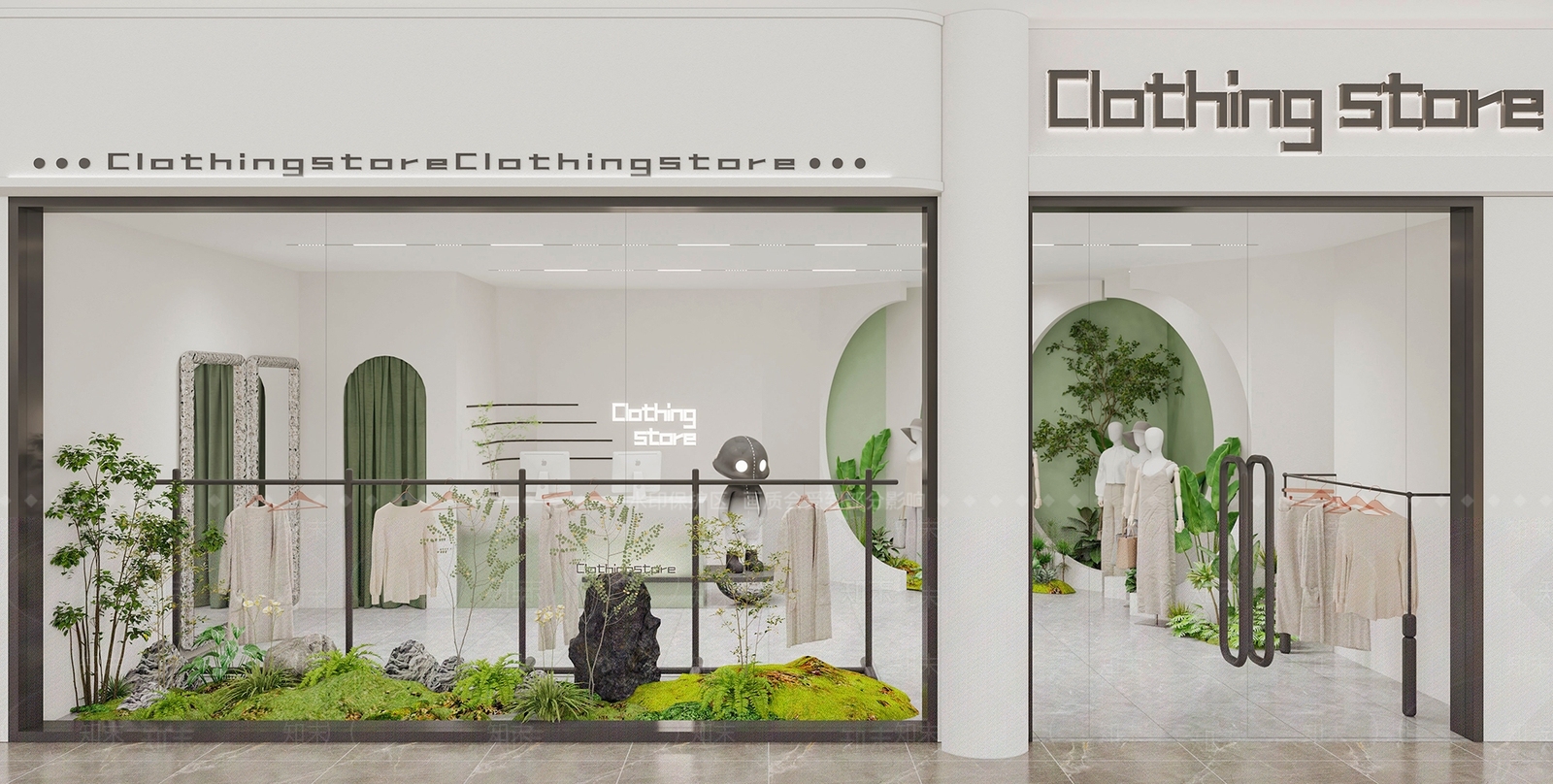 现代服装箱包店SU模型下载【ID:1140633467】