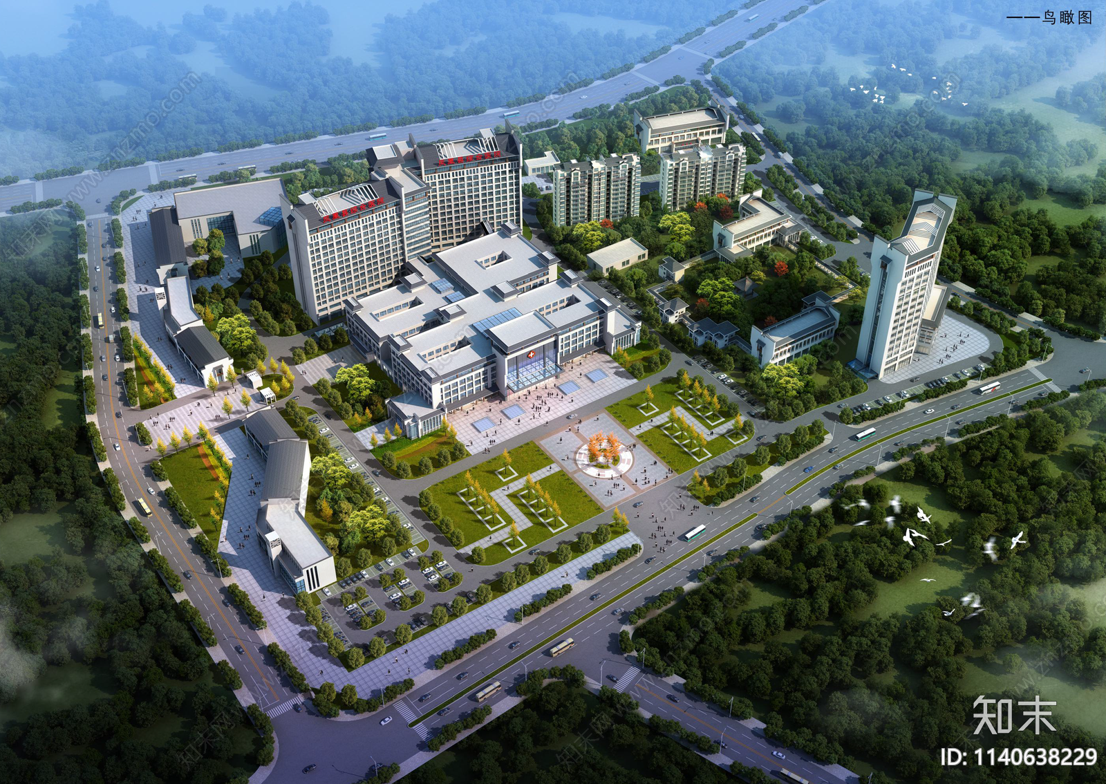 综合医院建筑规划平面图施工图下载【ID:1140638229】