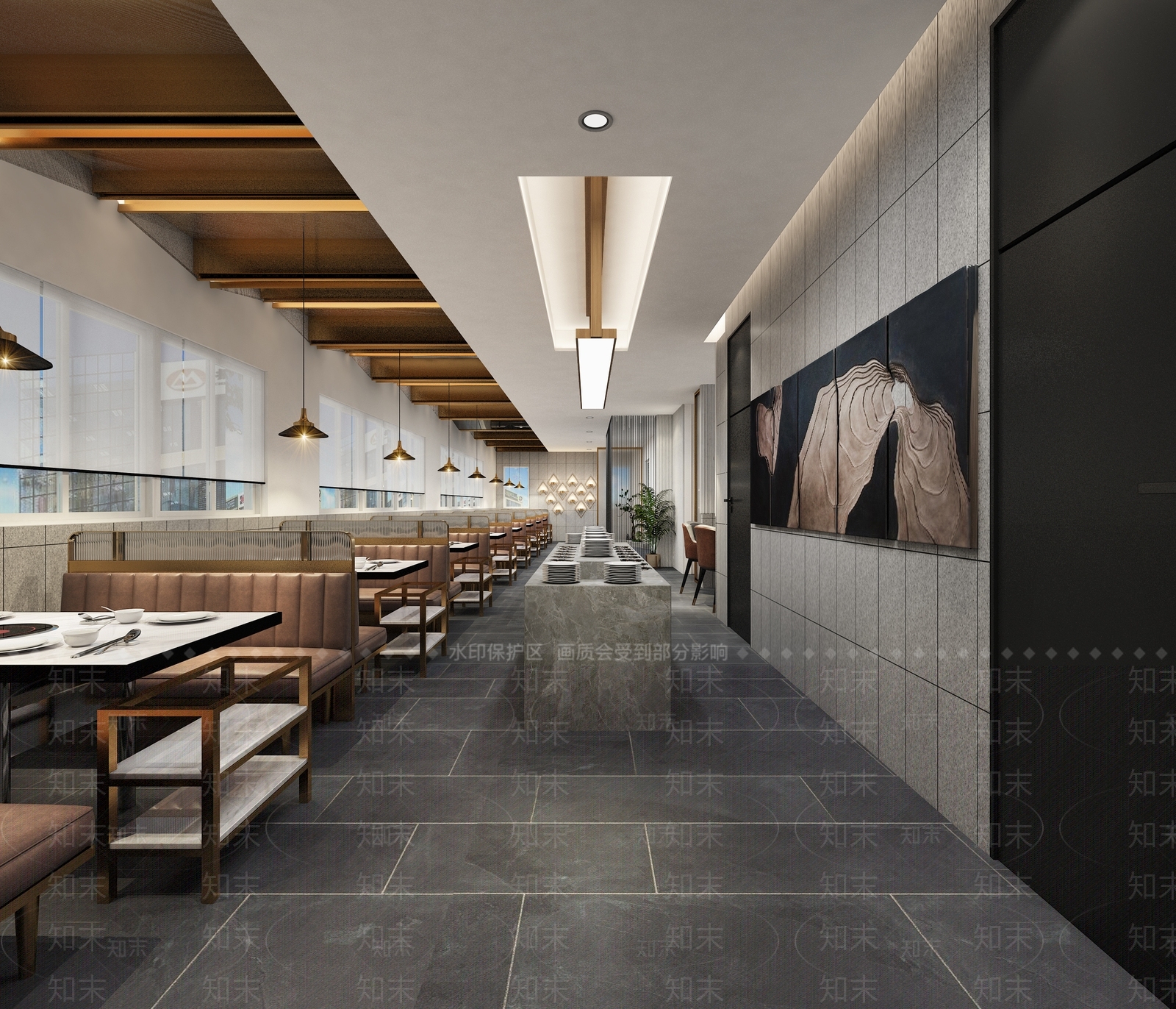 现代火锅店3D模型下载【ID:1140638998】