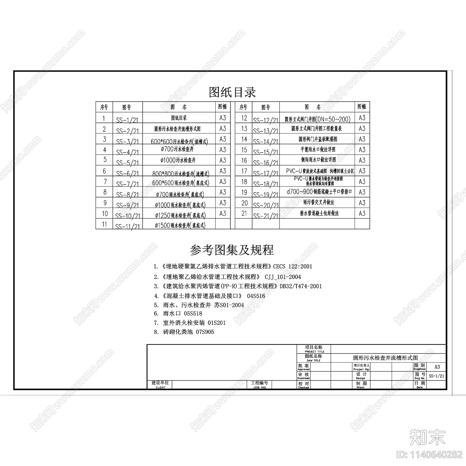 污水井雨水井大样施工图下载【ID:1140640282】