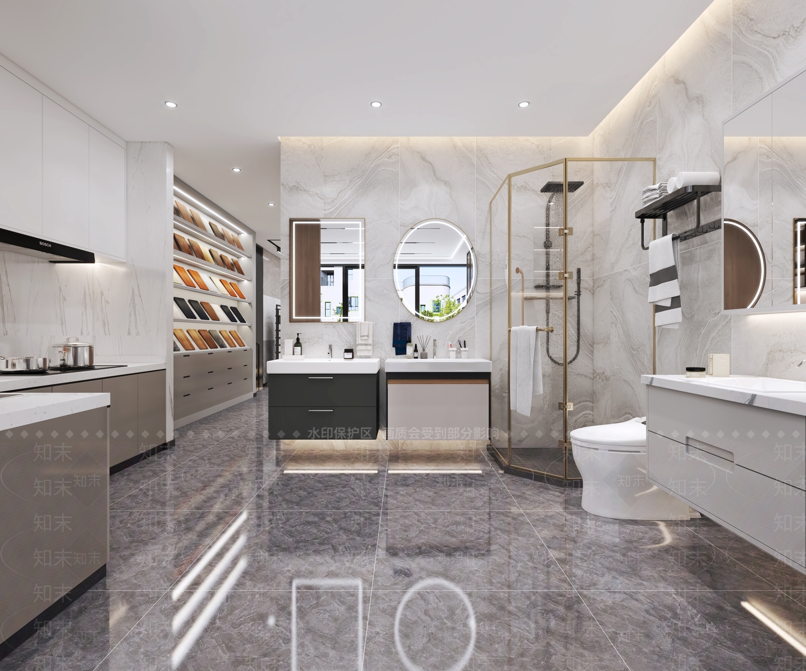 现代卫浴展厅3D模型下载【ID:1140642711】