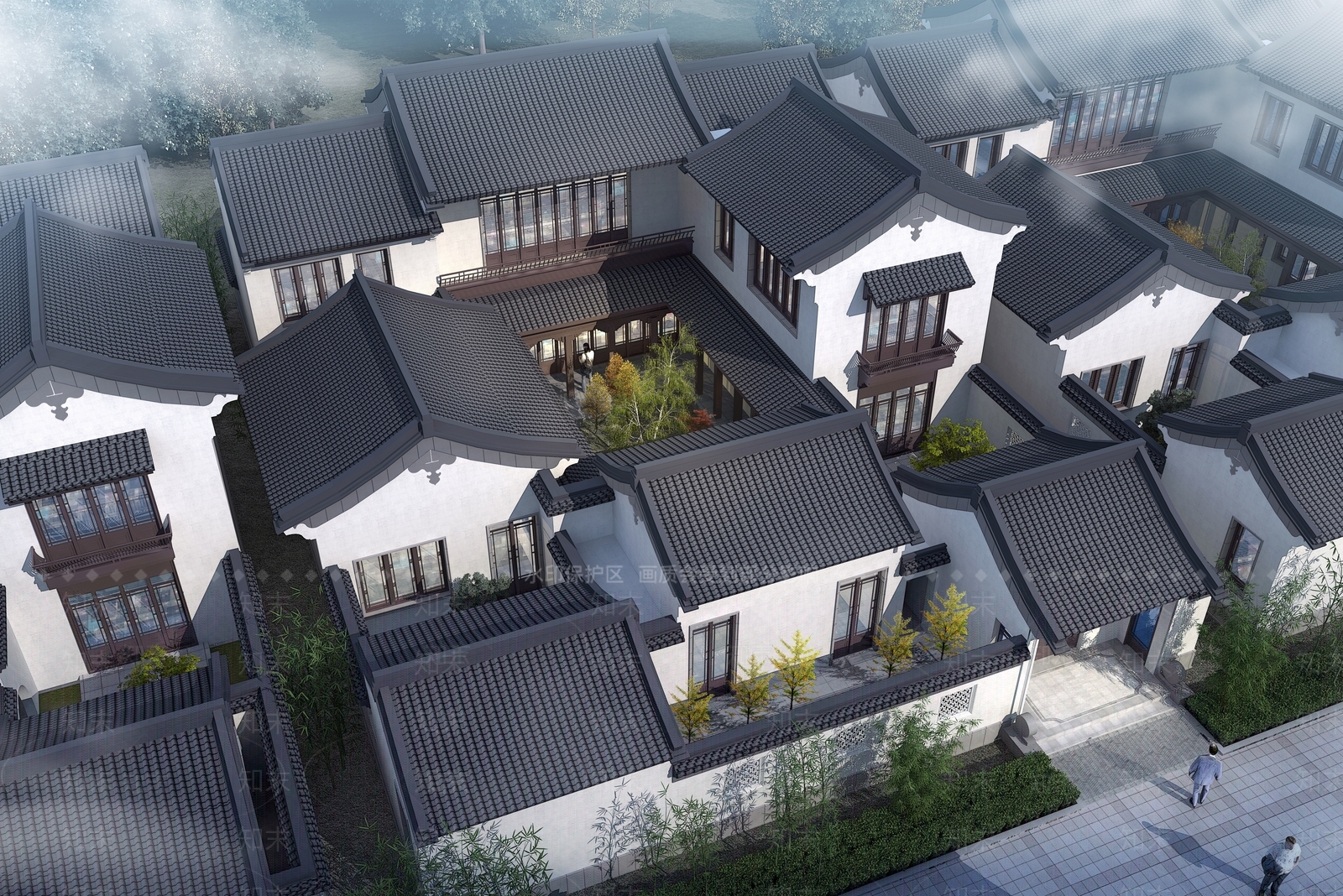 新中式别墅SU模型精品下载_SketchUp模型_知末网