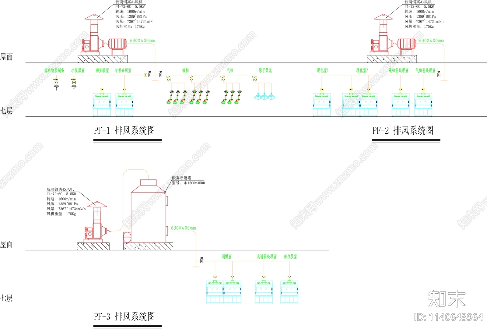 实验室暖通cad施工图下载【ID:1140643964】