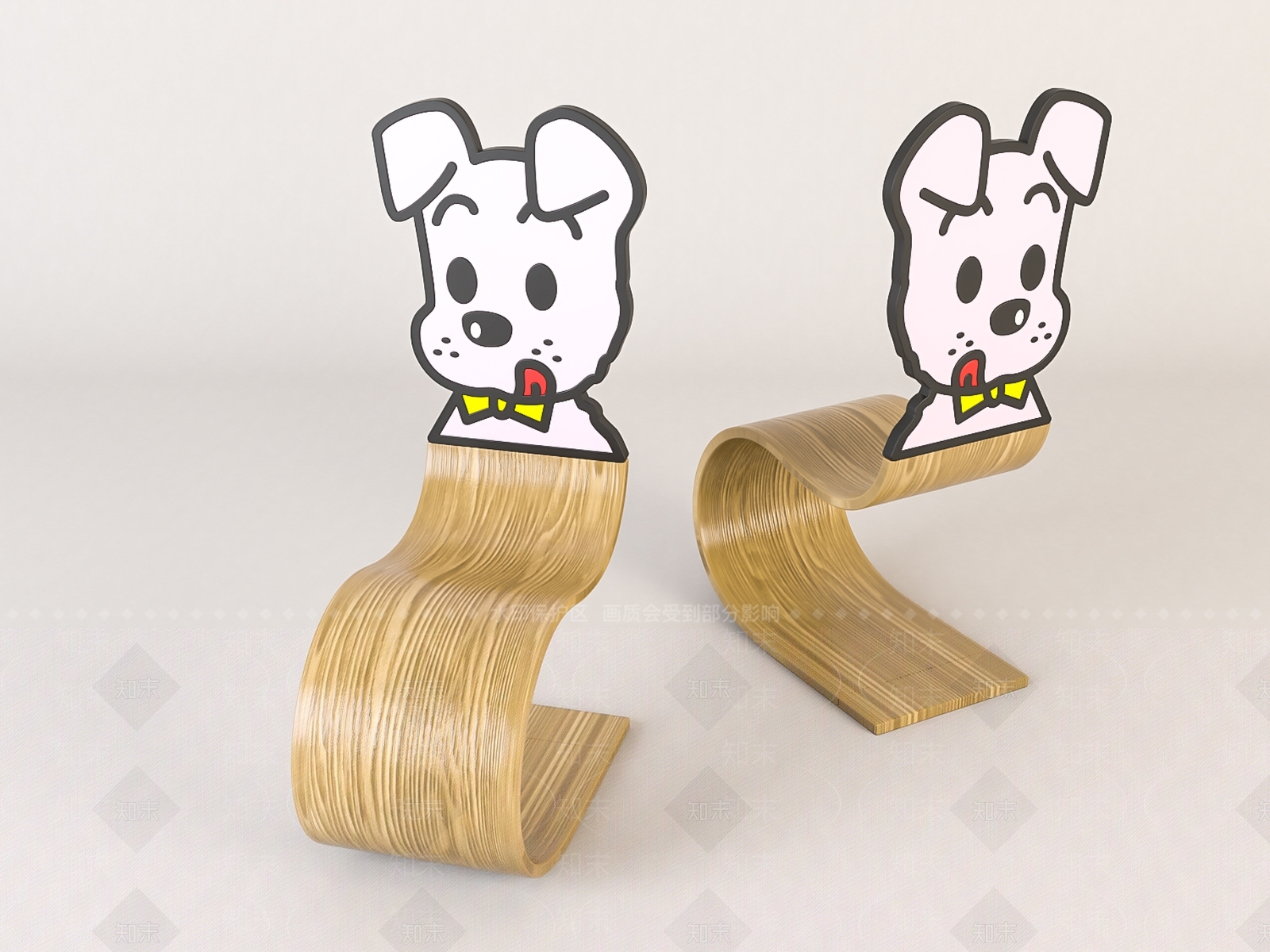 现代儿童卡通椅子3D模型下载【ID:1140646526】