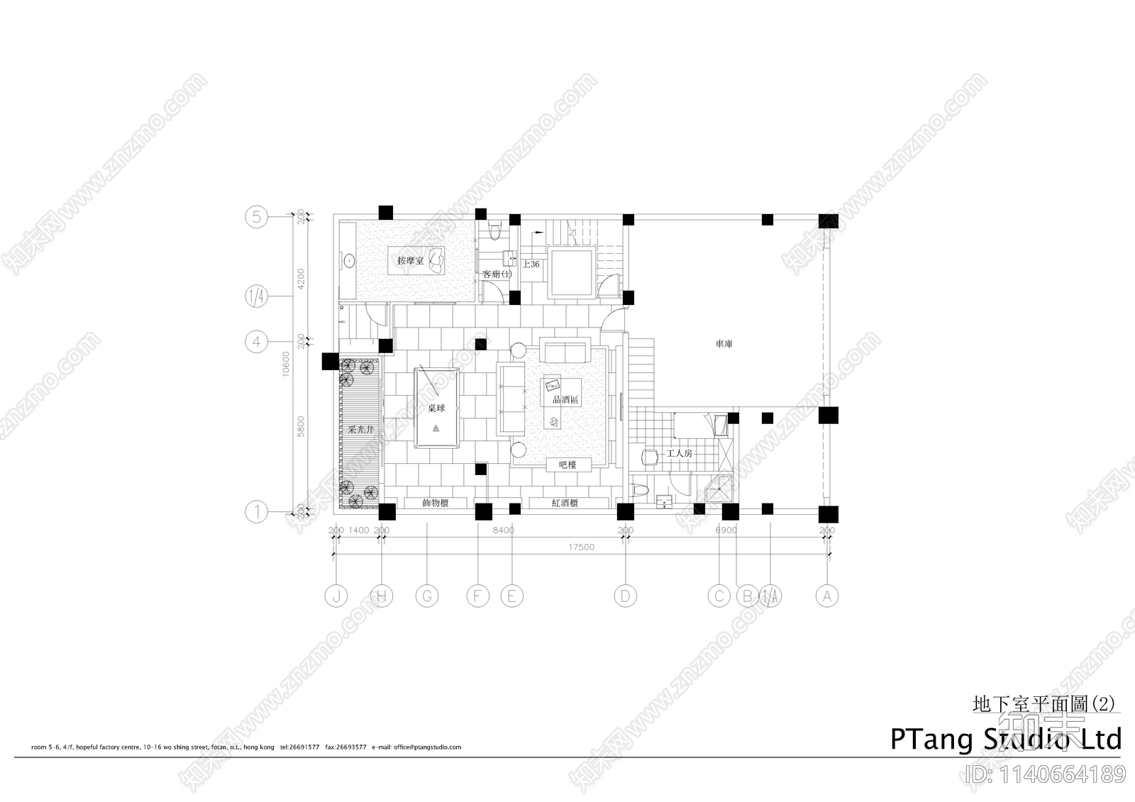 别墅建筑cad施工图下载【ID:1140664189】
