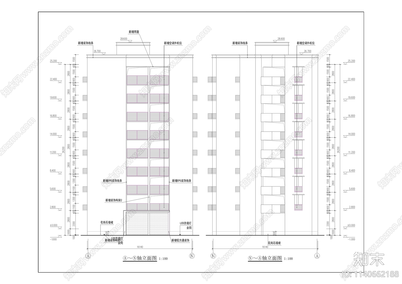 学校建筑改造cad施工图下载【ID:1140662188】