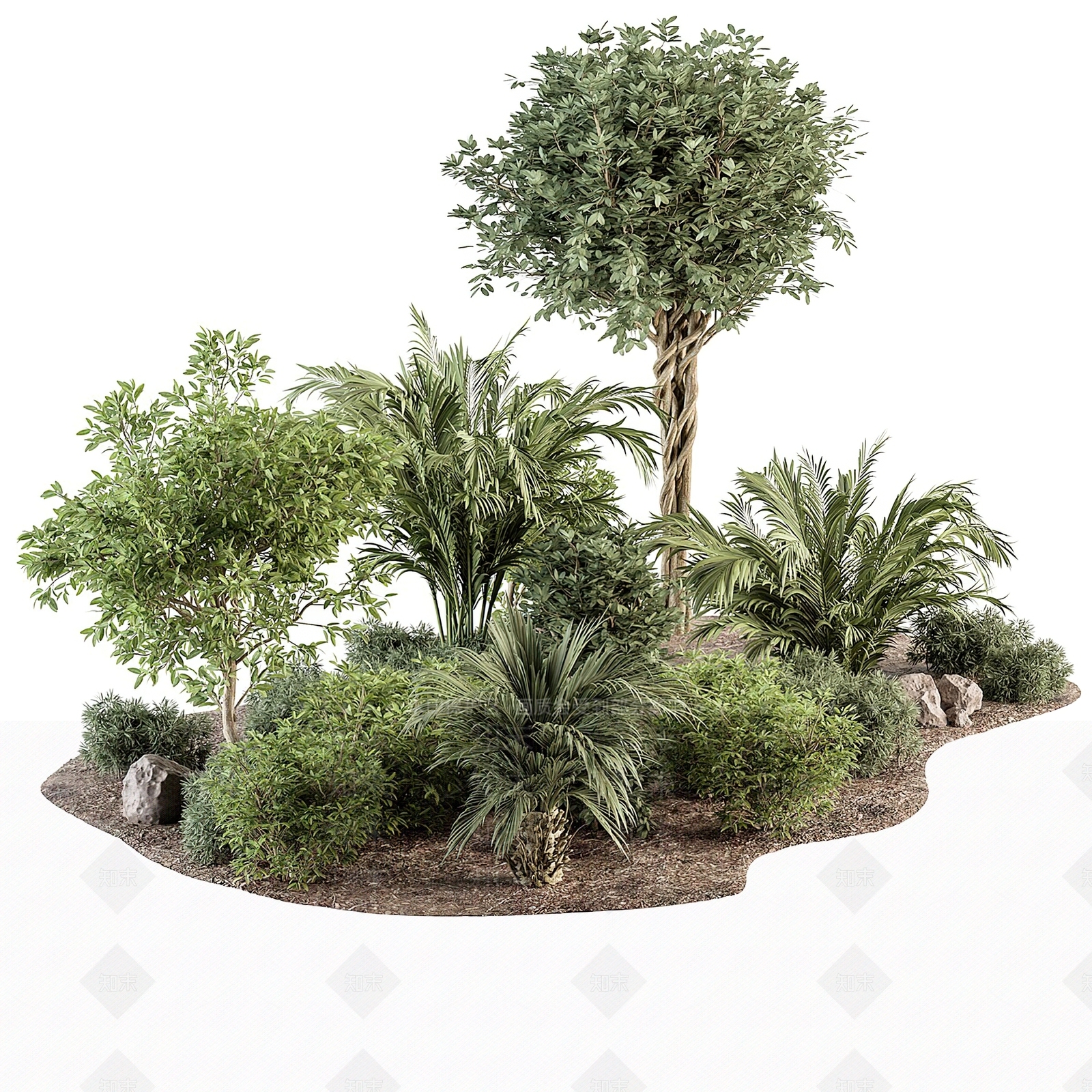 植物堆3D模型下载【ID:1140663694】