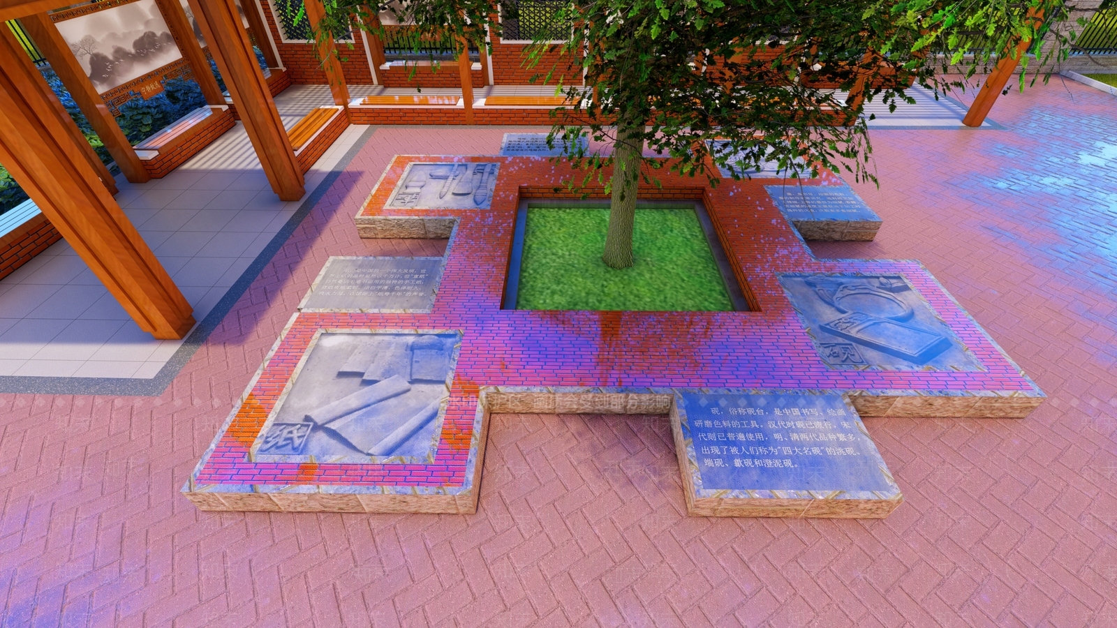 现代校园景观SU模型下载【ID:1140849803】