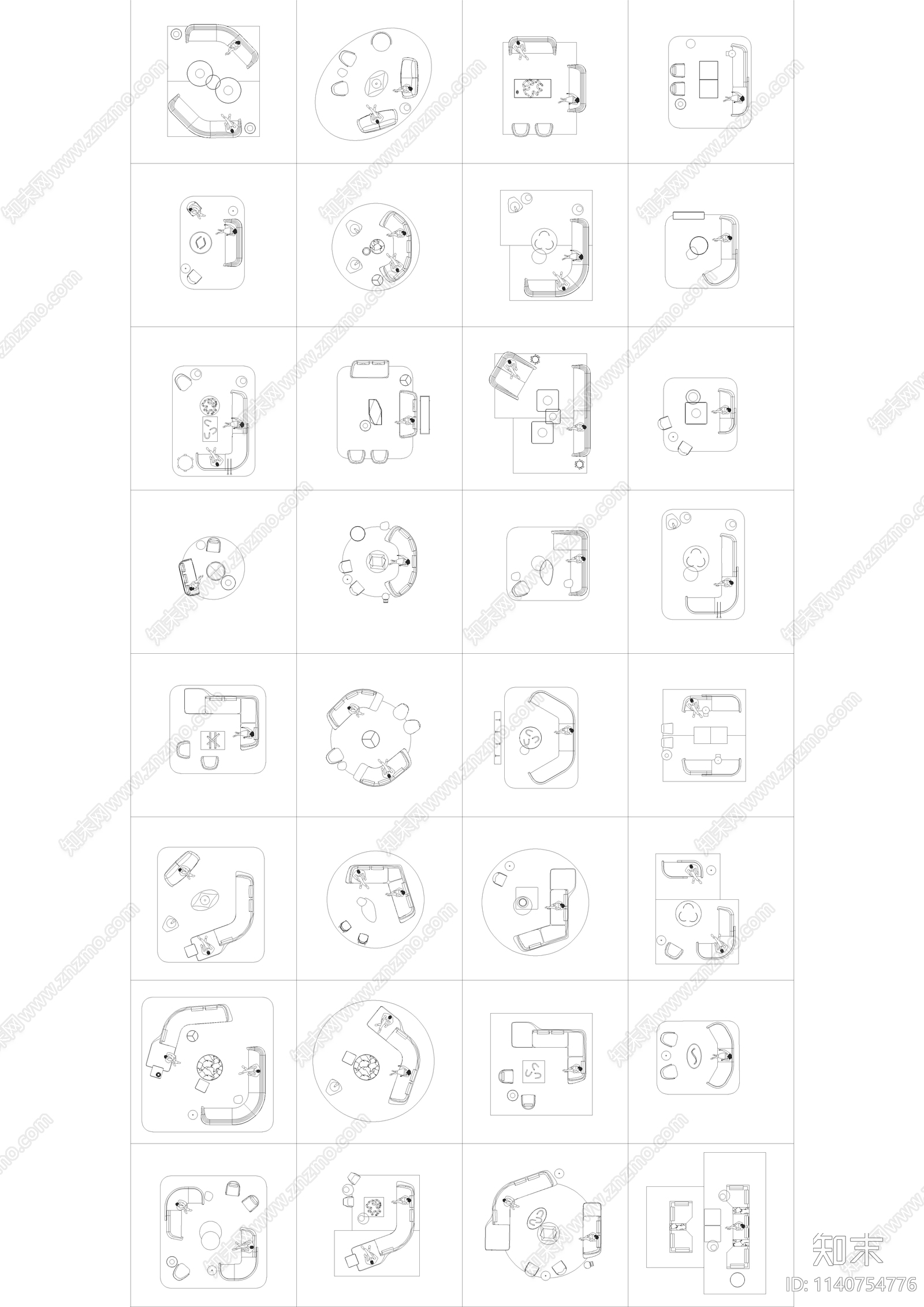 意大利Reflex品牌家具施工图下载【ID:1140754776】