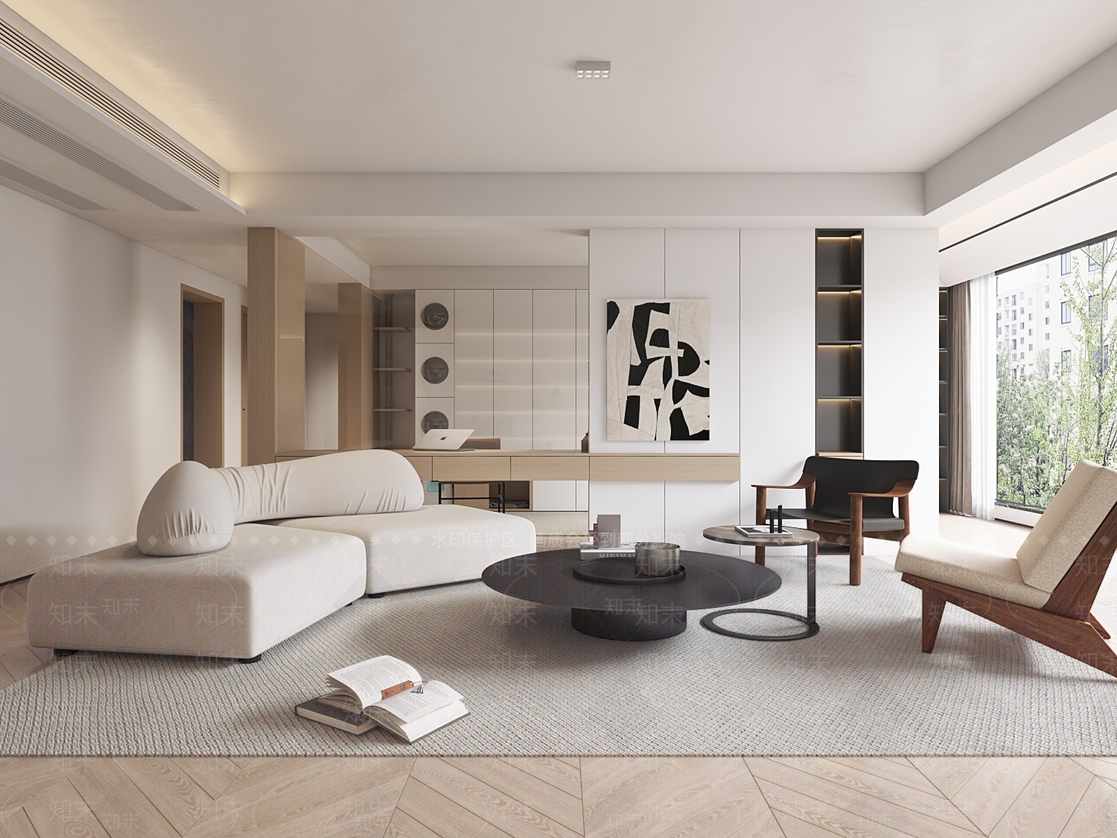 现代客厅3D模型下载【ID:1140672171】_知末3d模型网