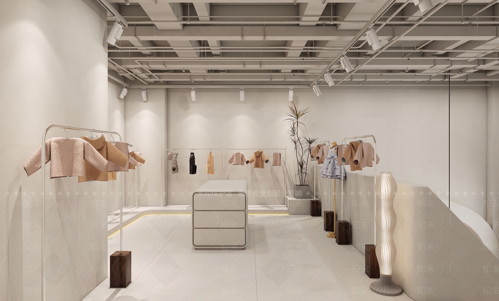现代服装鞋店3D模型下载【ID:1140694879】