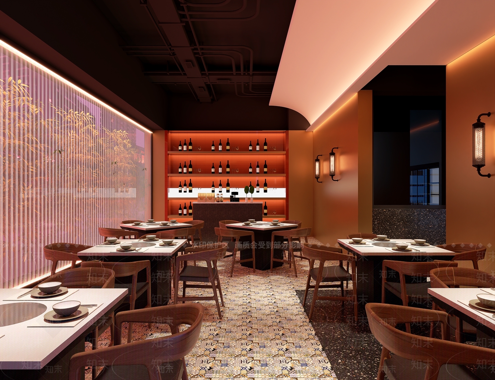 现代火锅串串店3D模型下载【ID:1140692031】