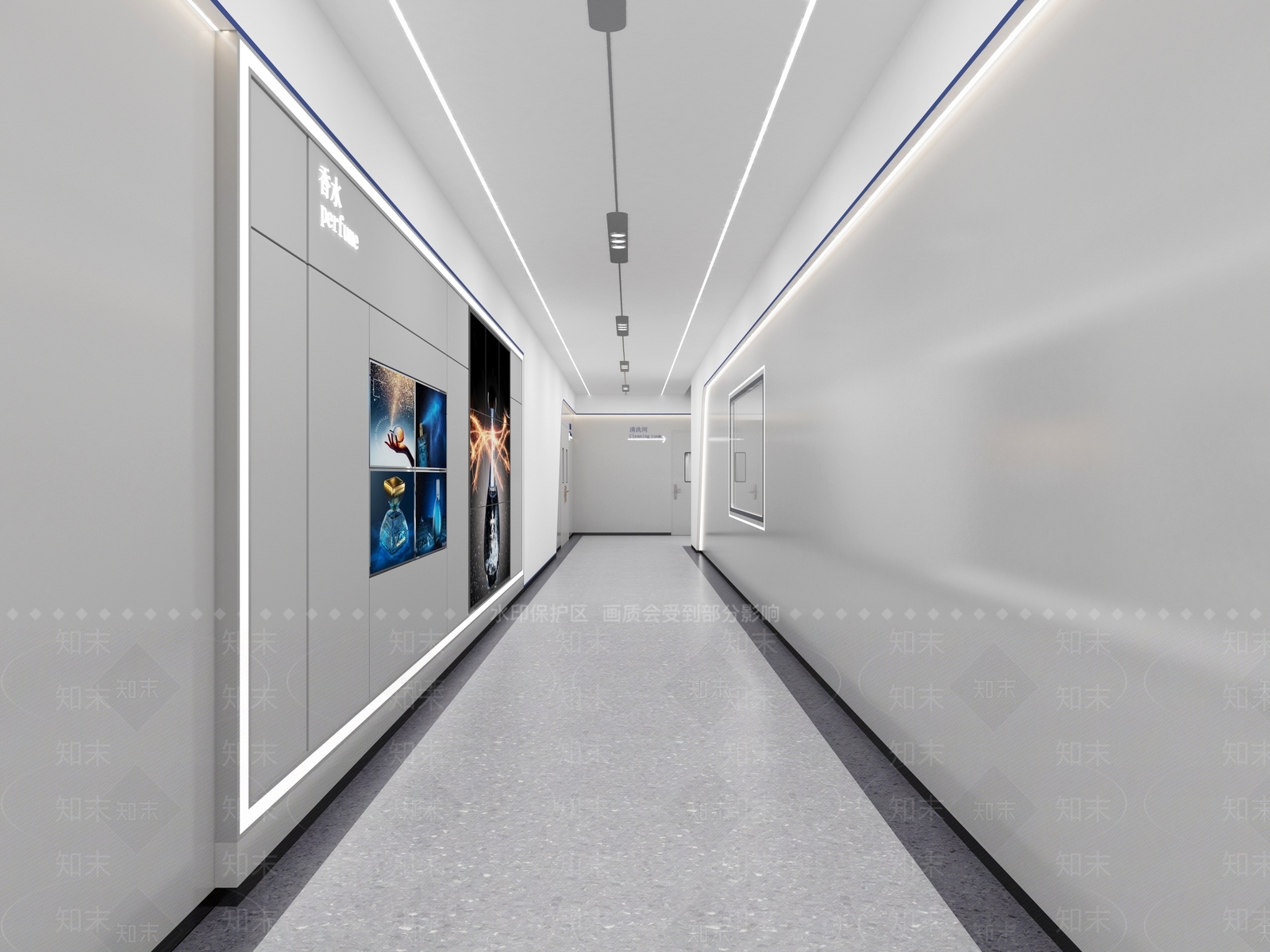 现代走廊通道3D模型下载【ID:1140692849】_知末3d模型网