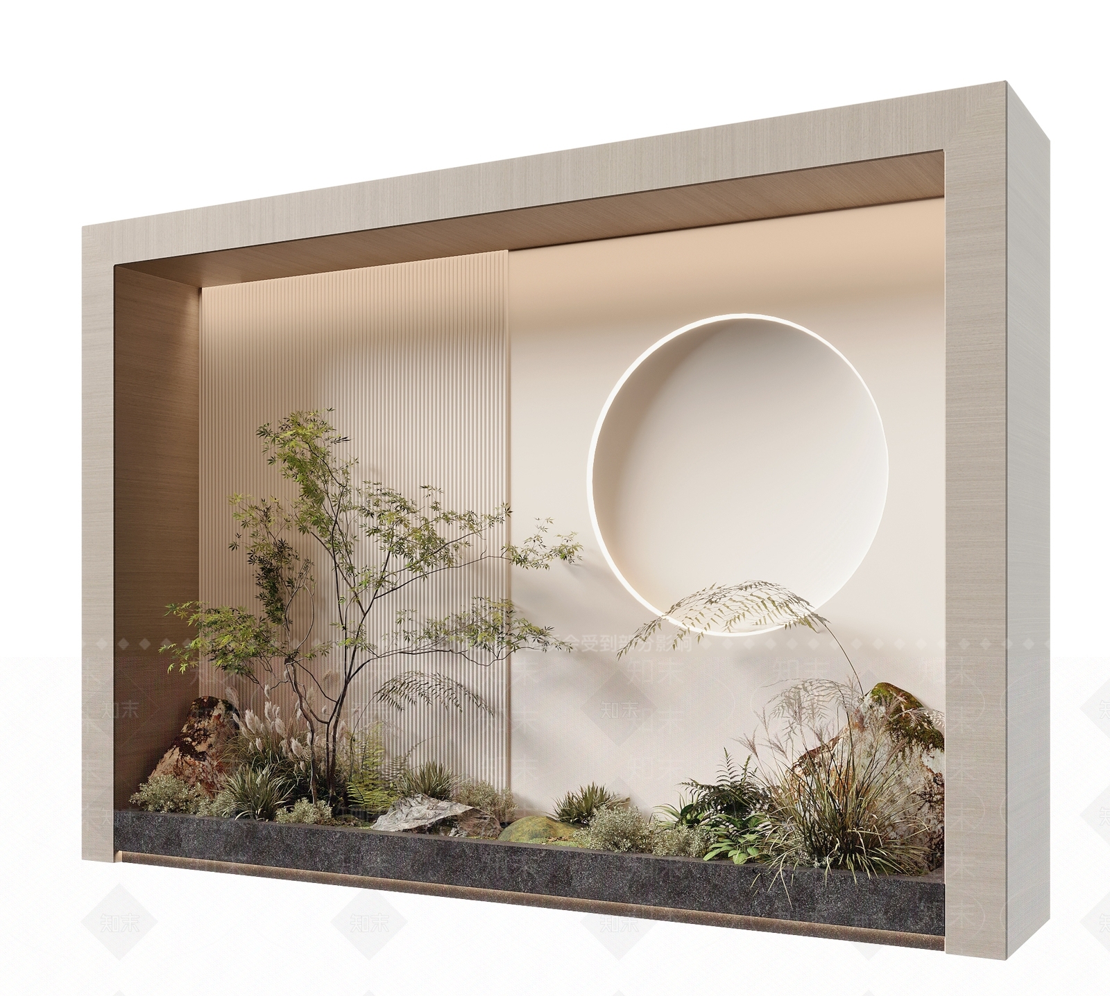 绿植墙3D模型下载【ID:1140696242】