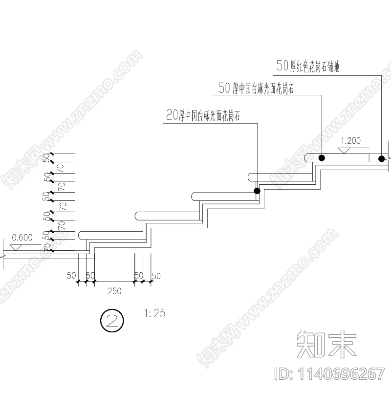 广场雕塑立面cad施工图下载【ID:1140696267】