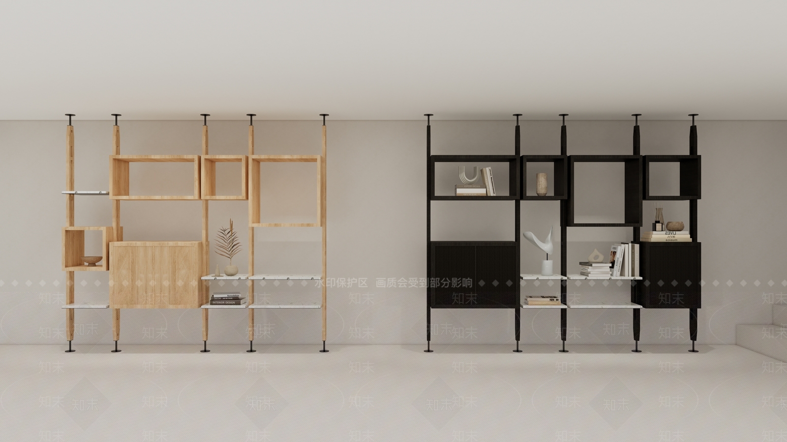 现代装饰架SU模型下载【ID:1140697080】