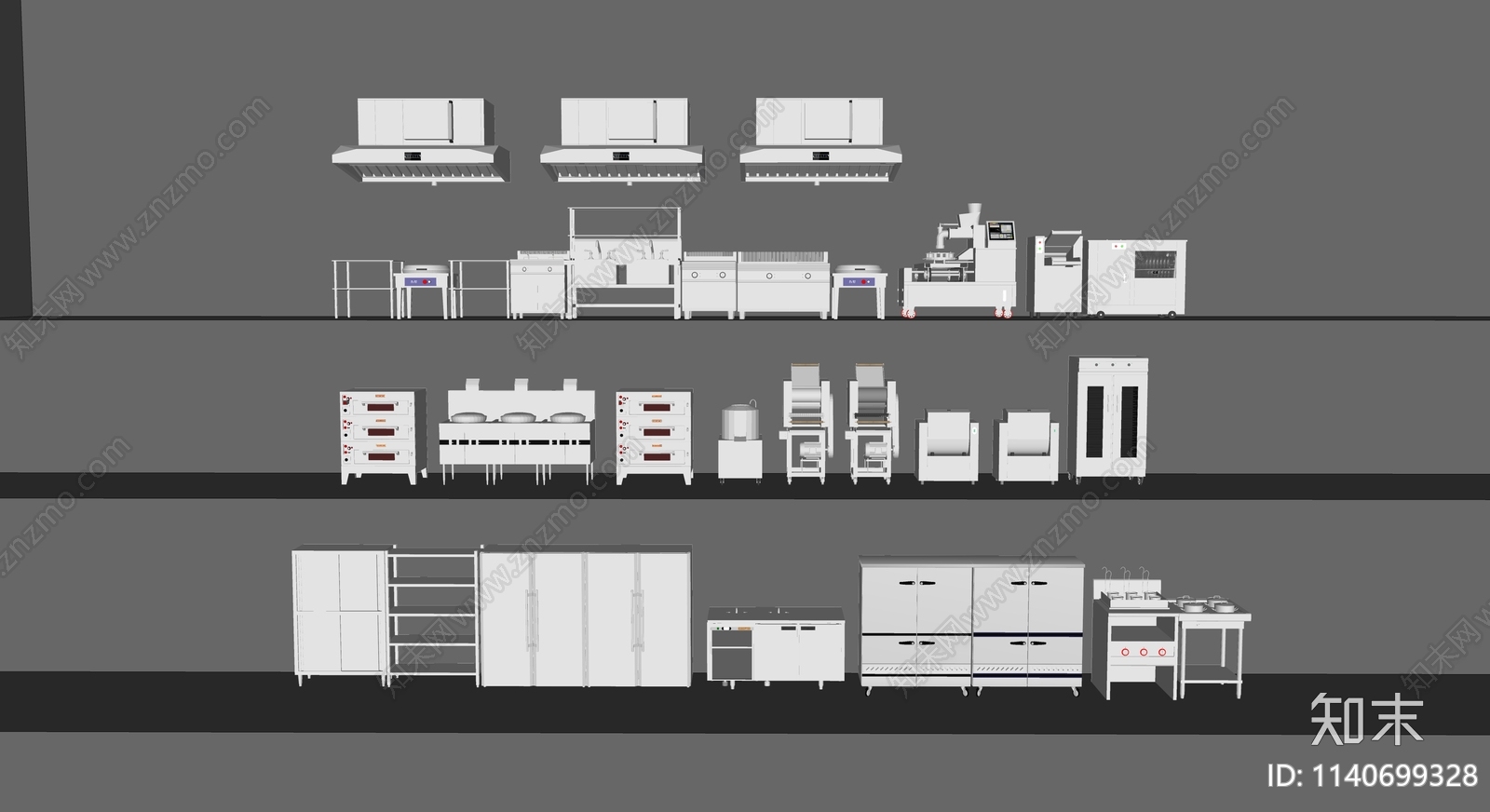 后厨设备SU模型下载【ID:1140699328】