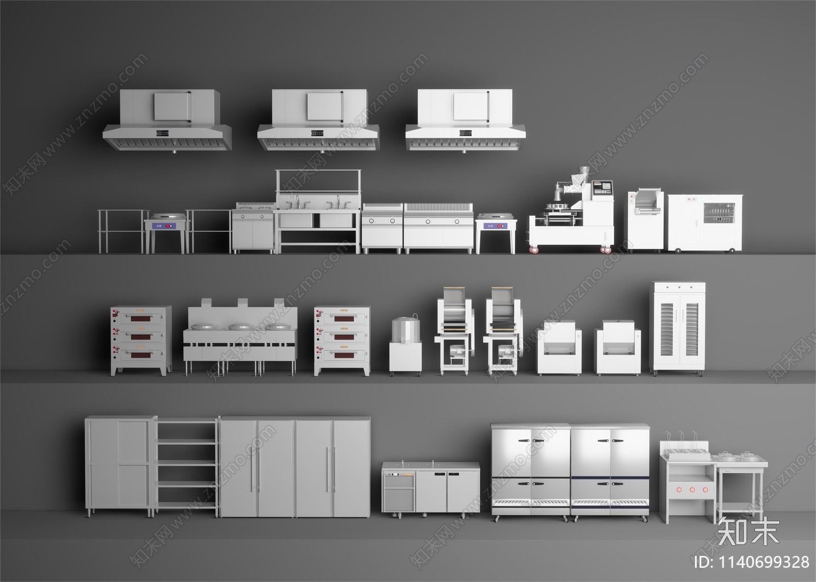 后厨设备SU模型下载【ID:1140699328】