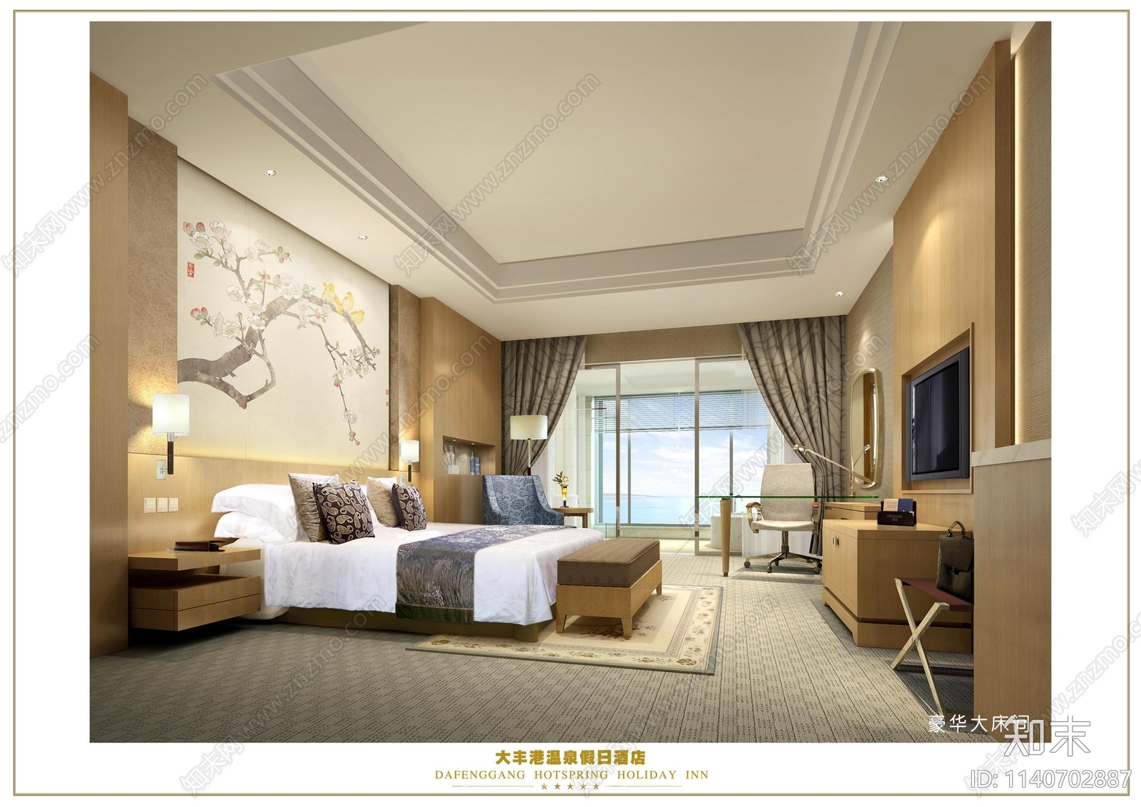 大丰温泉假日酒店cad施工图下载【ID:1140702887】