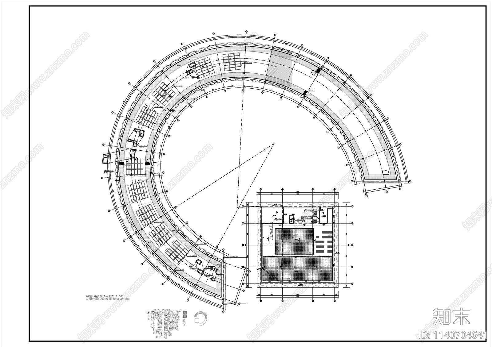 4套社区便民服务中心建筑cad施工图下载【ID:1140704641】