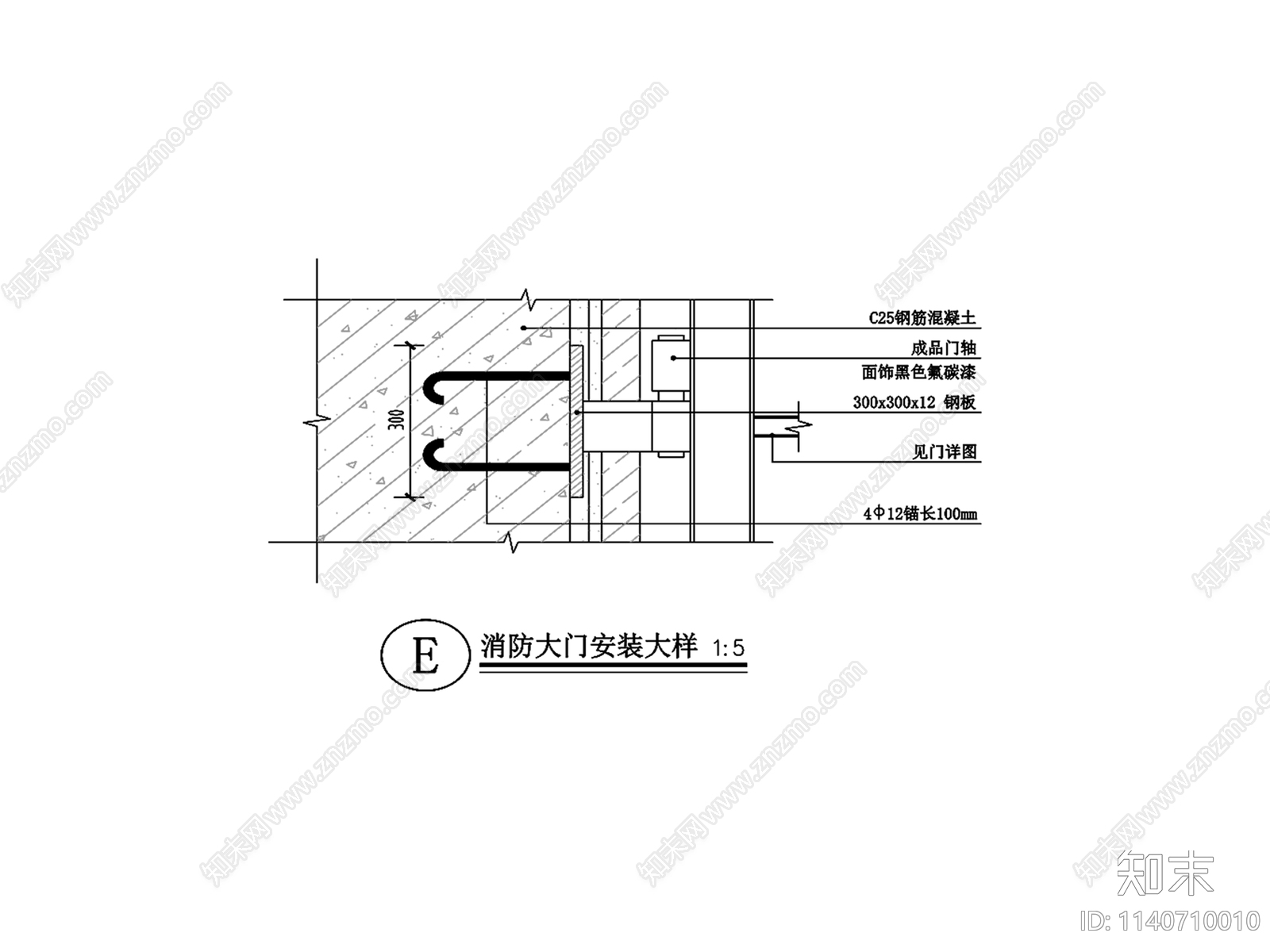 住宅小区热镀锌矩管格栅门cad施工图下载【ID:1140710010】