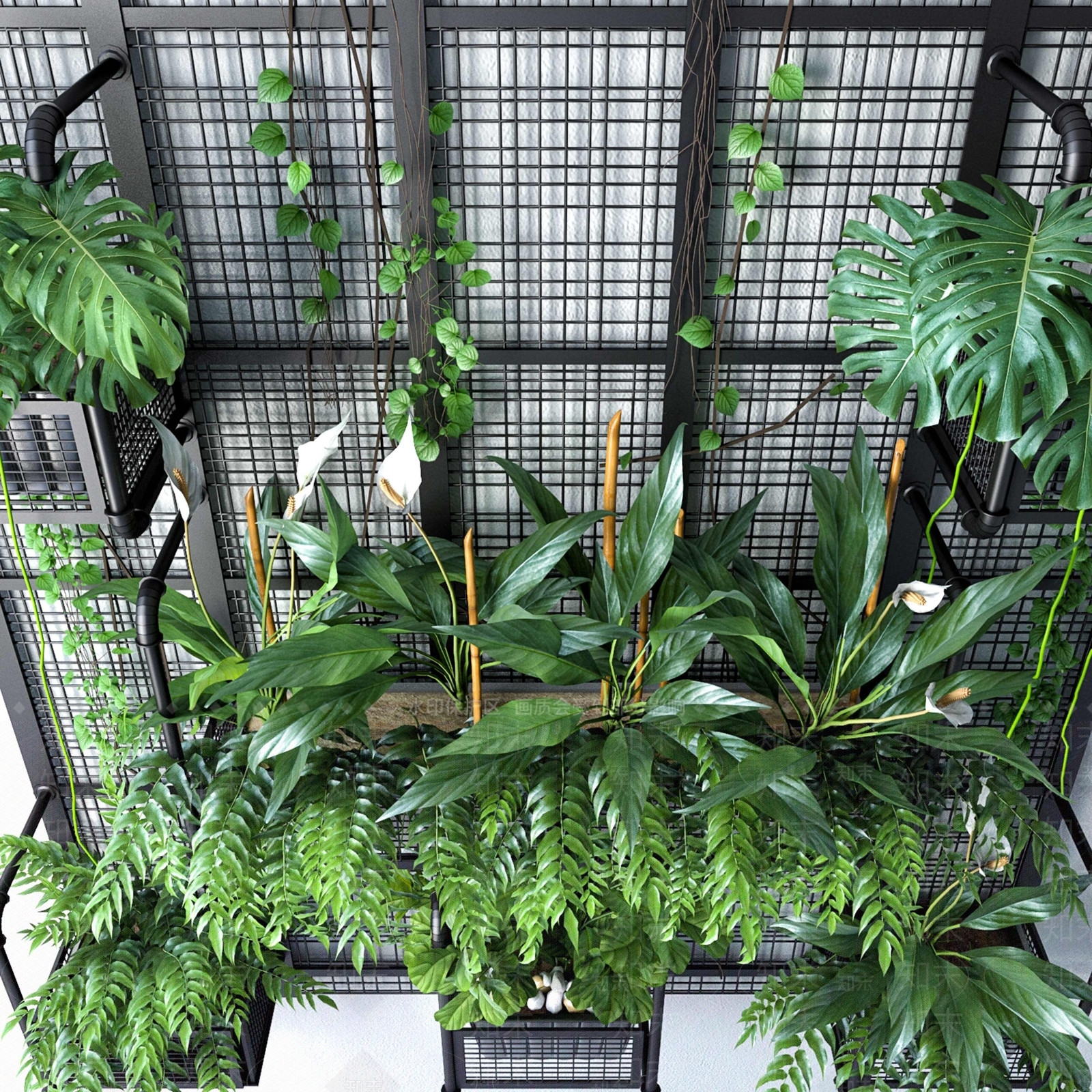 绿植墙3D模型下载【ID:1140711124】