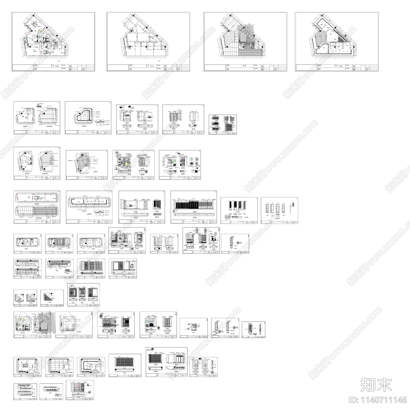 瓷砖专卖店cad施工图下载【ID:1140711146】