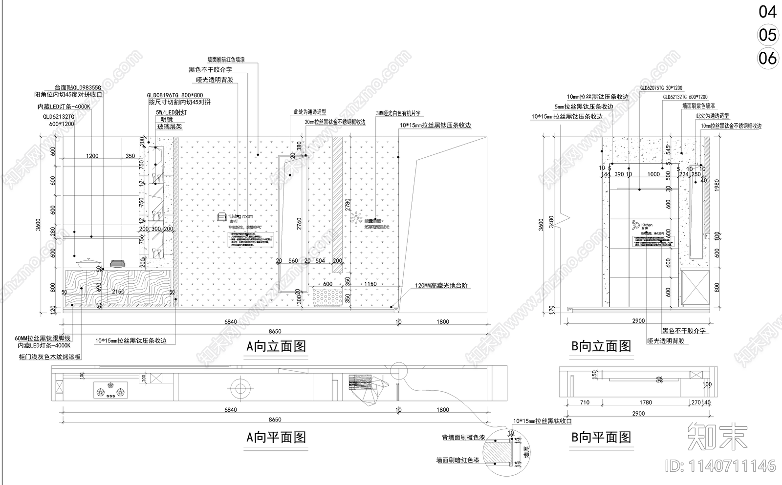 瓷砖专卖店cad施工图下载【ID:1140711146】