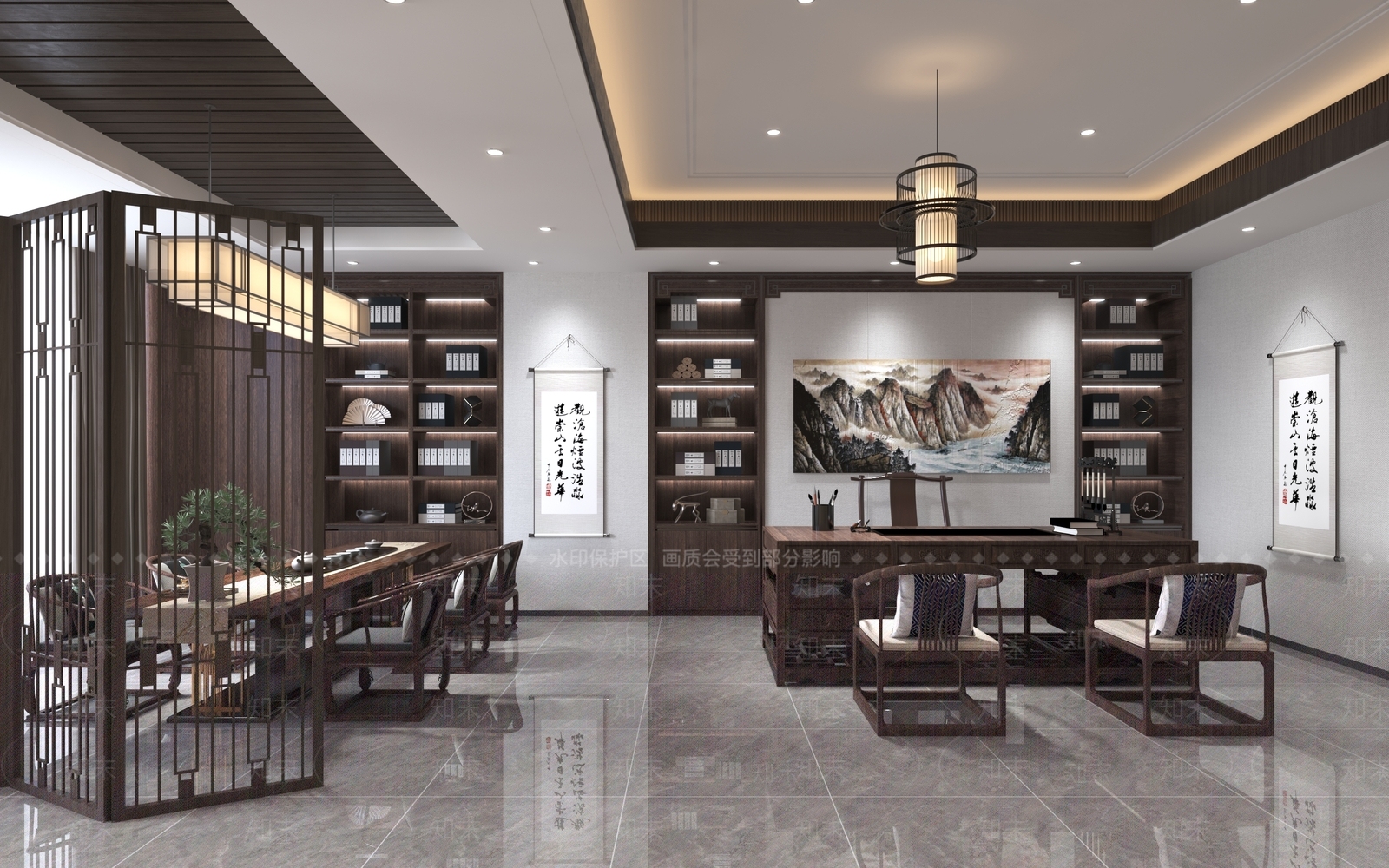 中式银行3D模型下载【ID:1213905021】