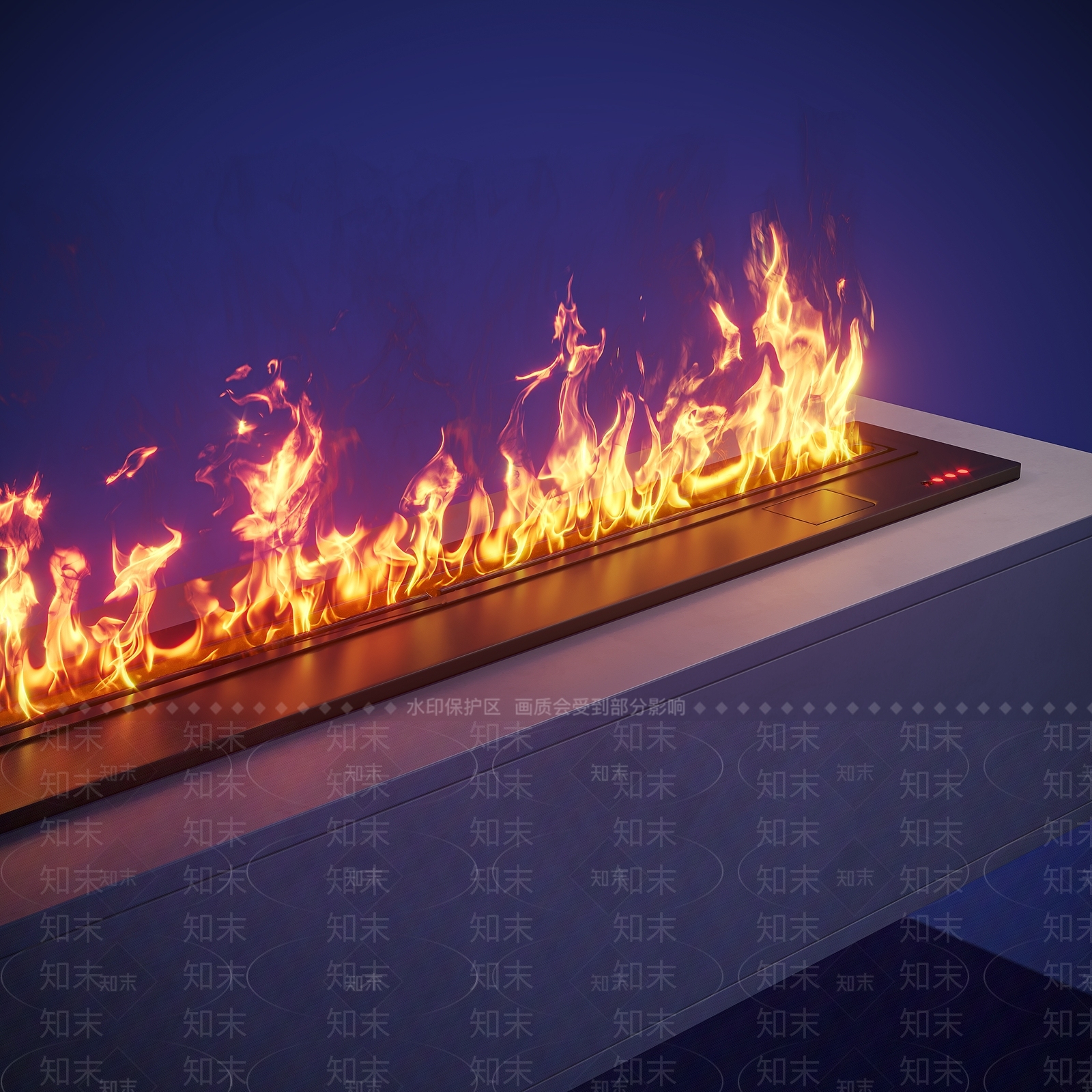 现代电子火焰壁炉3D模型下载【ID:1141730754】