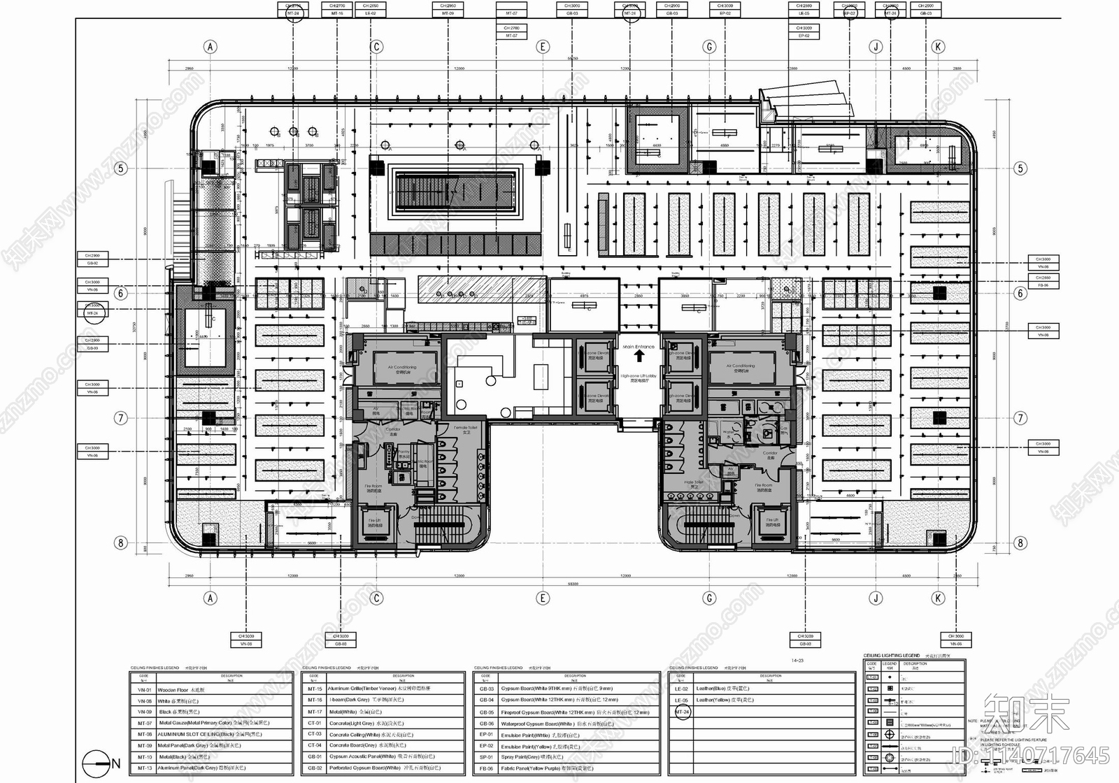 办公空间平面系统施工图下载【ID:1140717645】