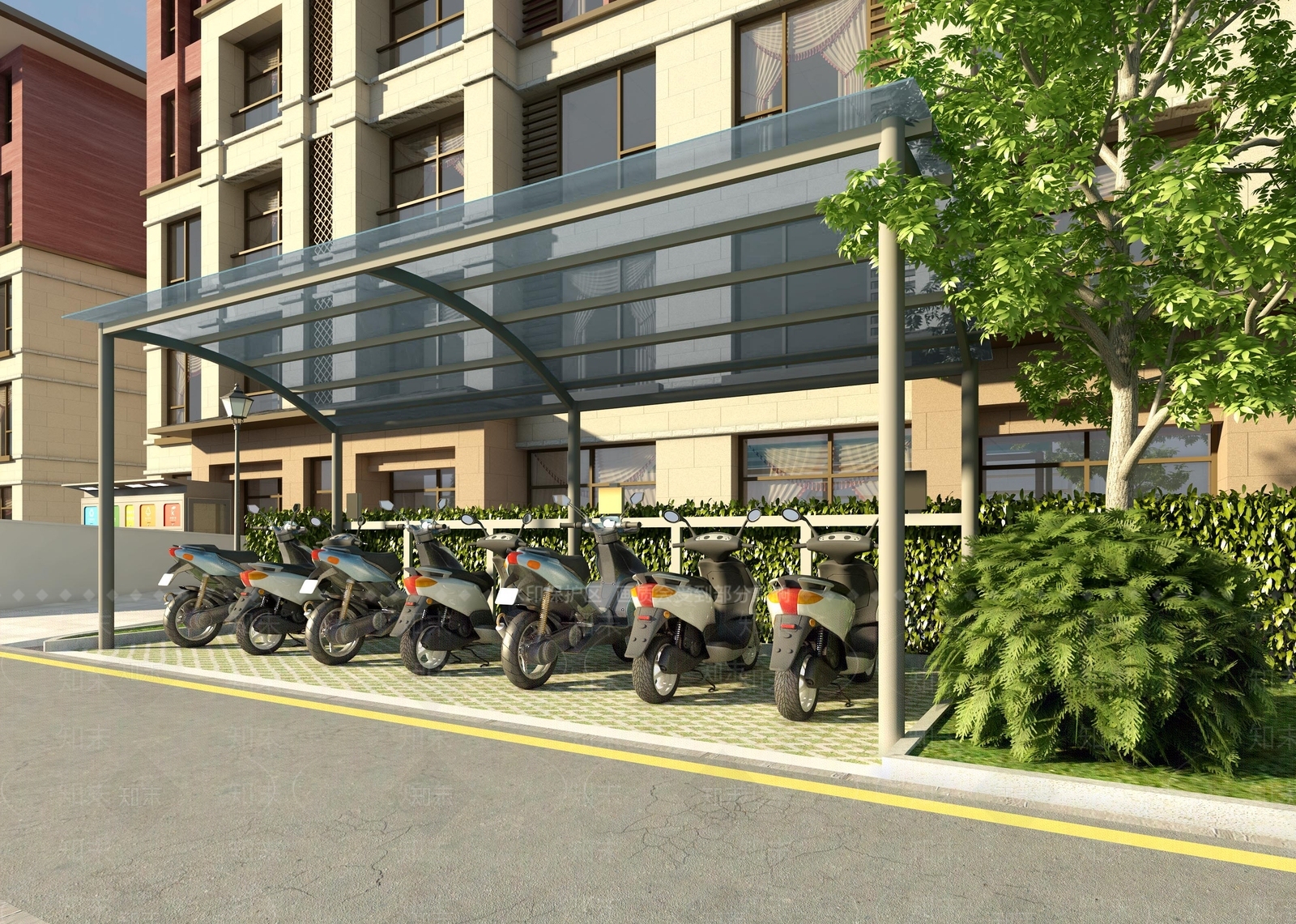 现代停车场3D模型下载【ID:1140719801】