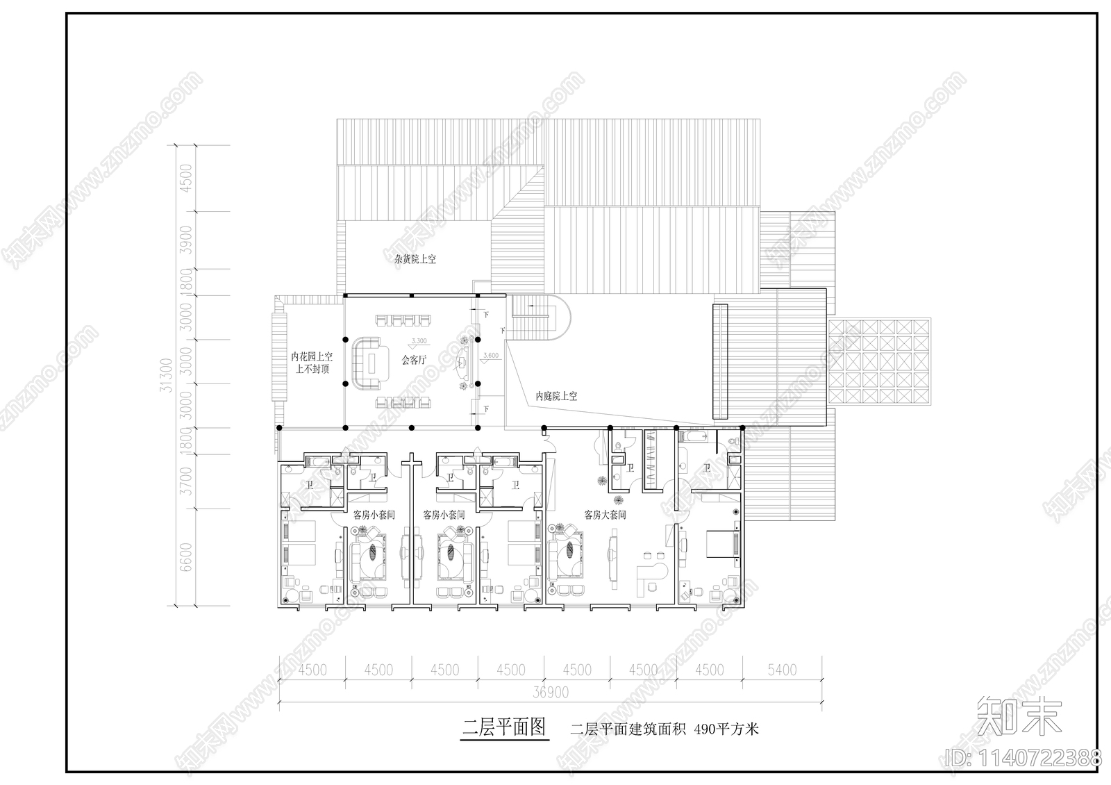 徽派风格仿古建筑cad施工图下载【ID:1140722388】