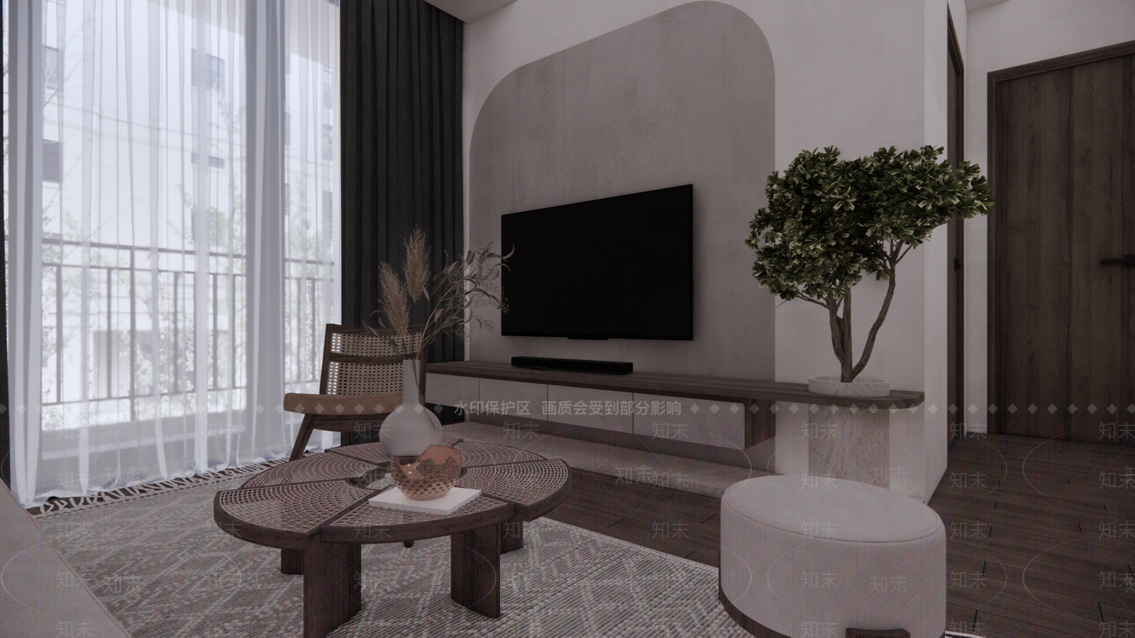 现代开放式厨房SU模型下载【ID:1140724707】