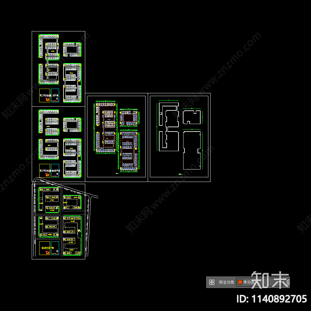 12套学校宿舍楼建筑施工图下载【ID:1140892705】