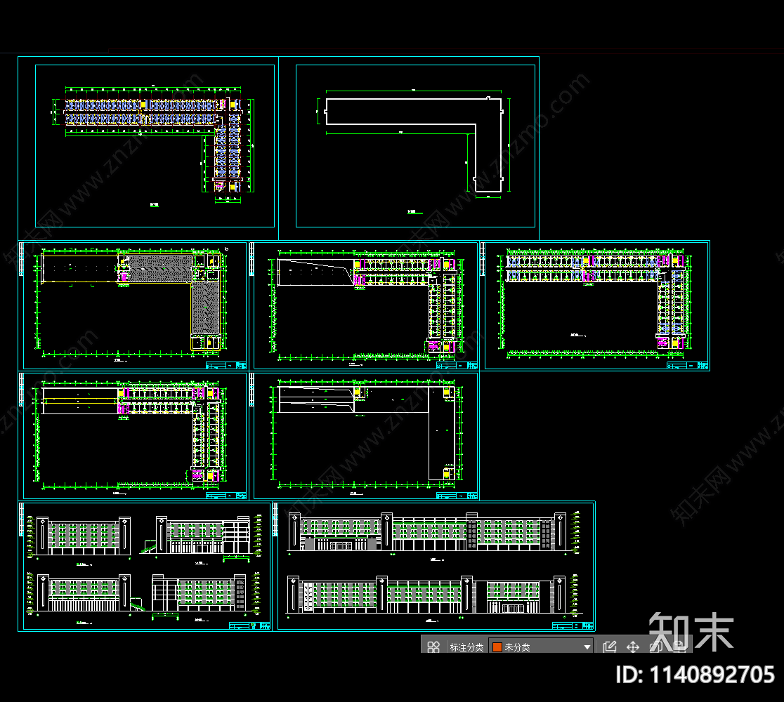 12套学校宿舍楼建筑施工图下载【ID:1140892705】