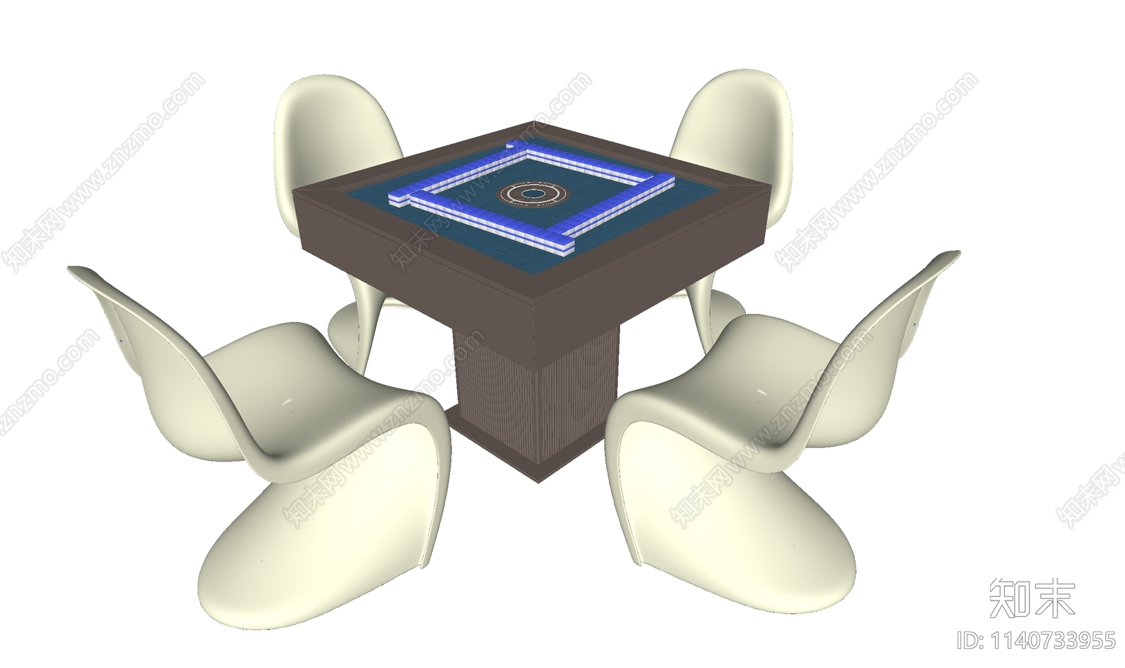 棋牌桌SU模型下载【ID:1140733955】