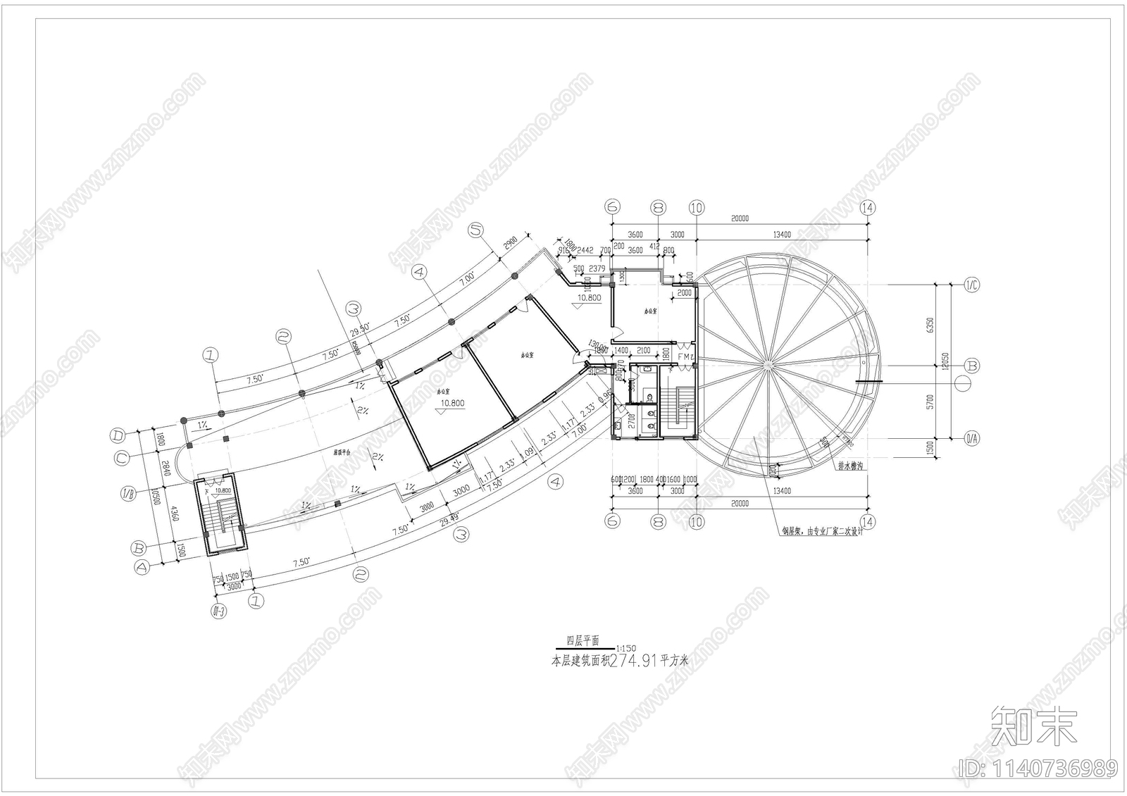 幼儿园建筑cad施工图下载【ID:1140736989】